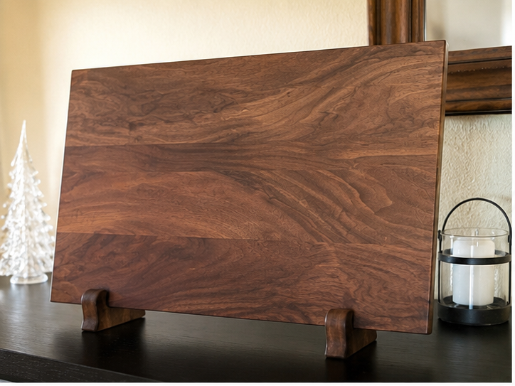 Walnut Charcuterie Board and Stand - DiTazza Display Board
