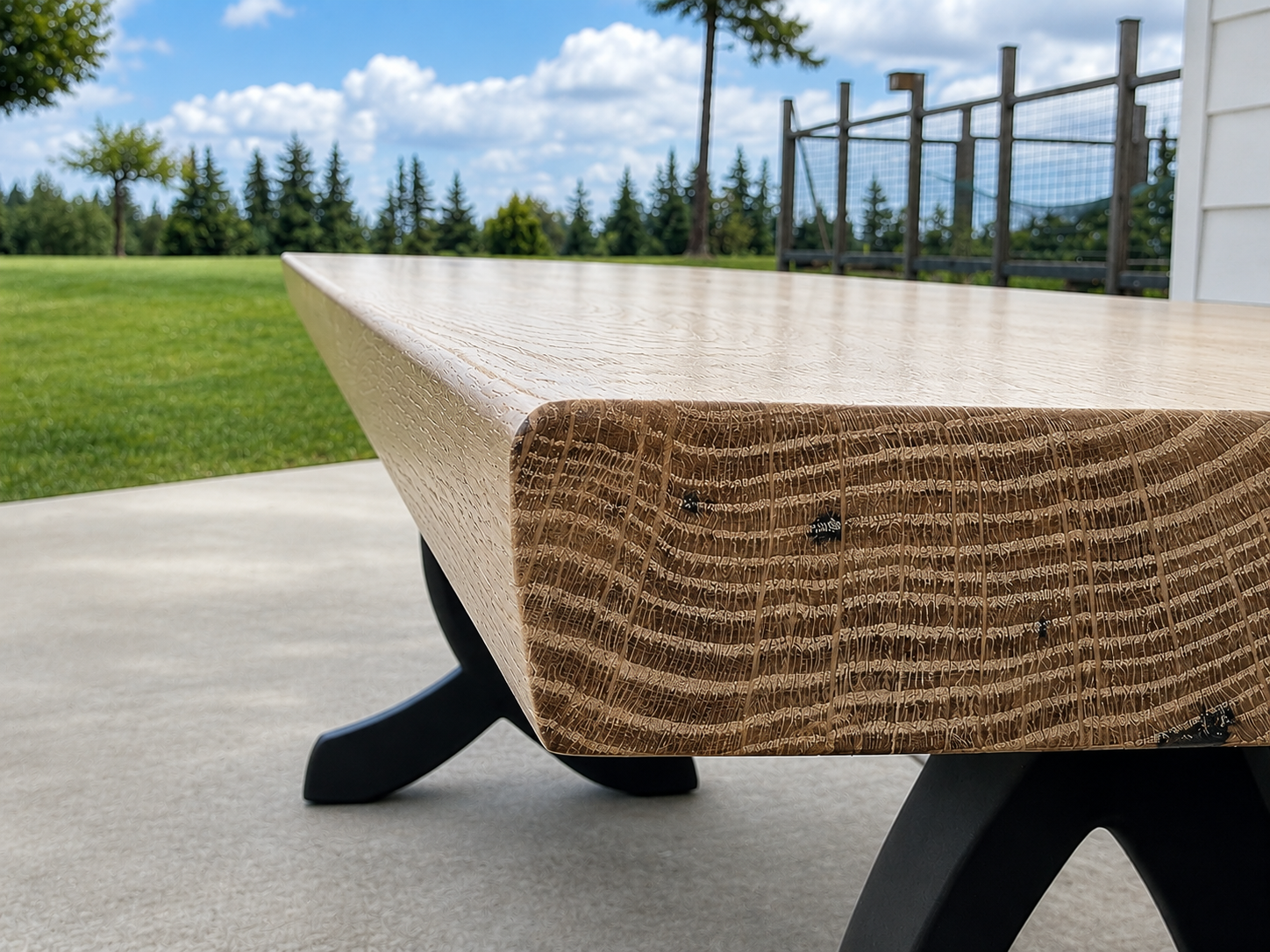 Elliptical edge profile with 1/4" round over