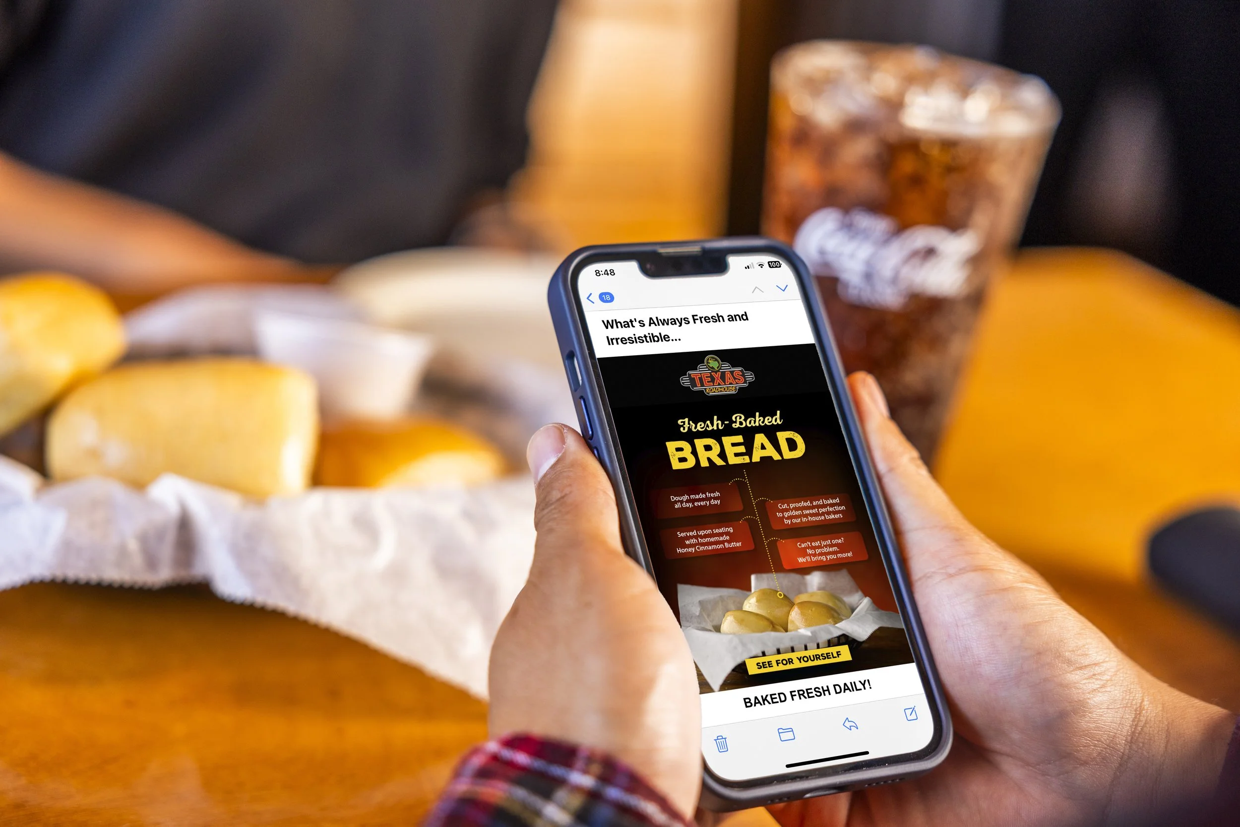 Email marketing for Texas Roadhouse. Frosting Creative Co. designs for food and beverage brands.