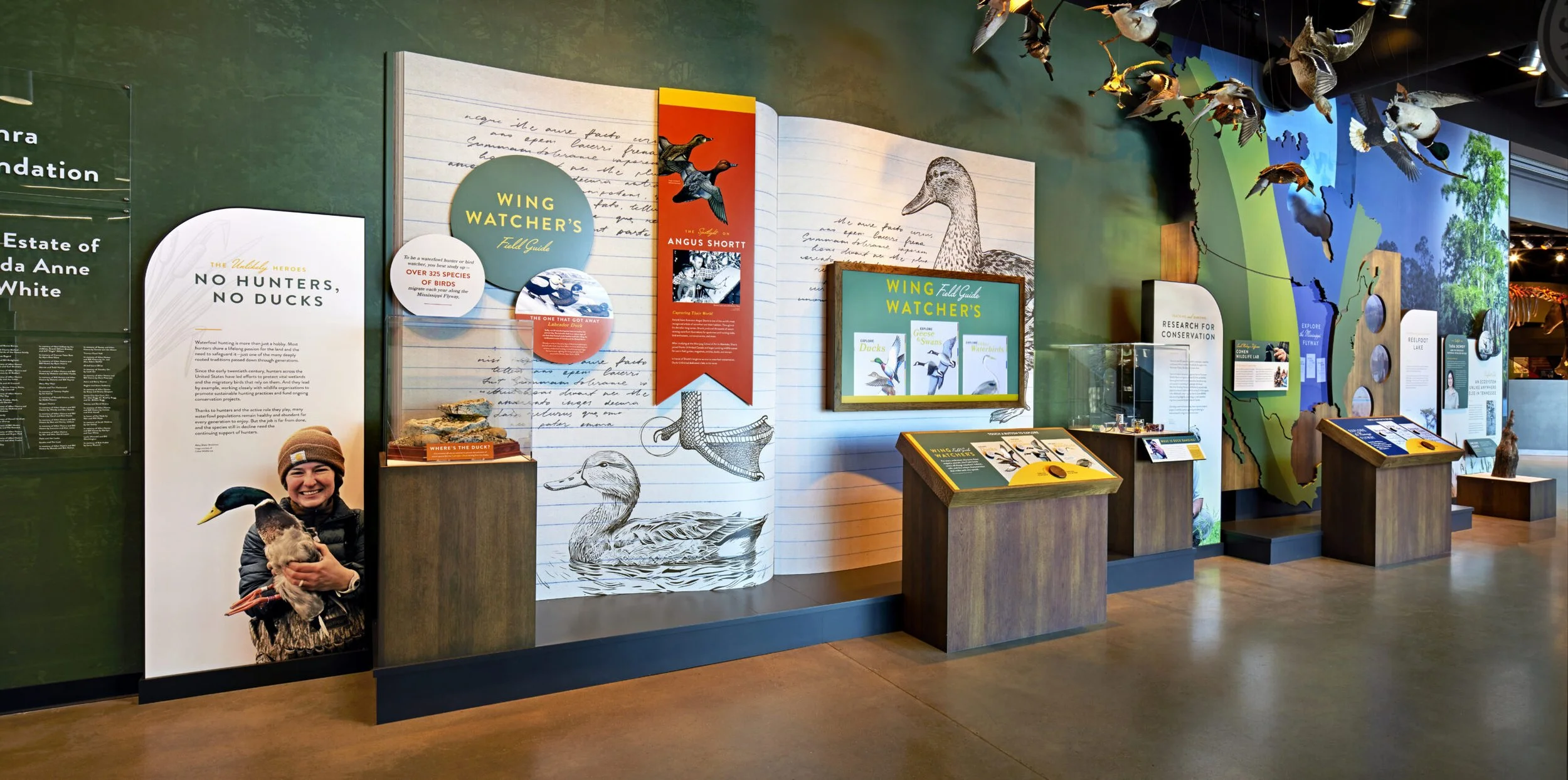 We partnered with Solid Light, Inc. to design this museum exhibit called Duck, Duck, Goose. Frosting Creative Co. excels in environmental graphic design. 