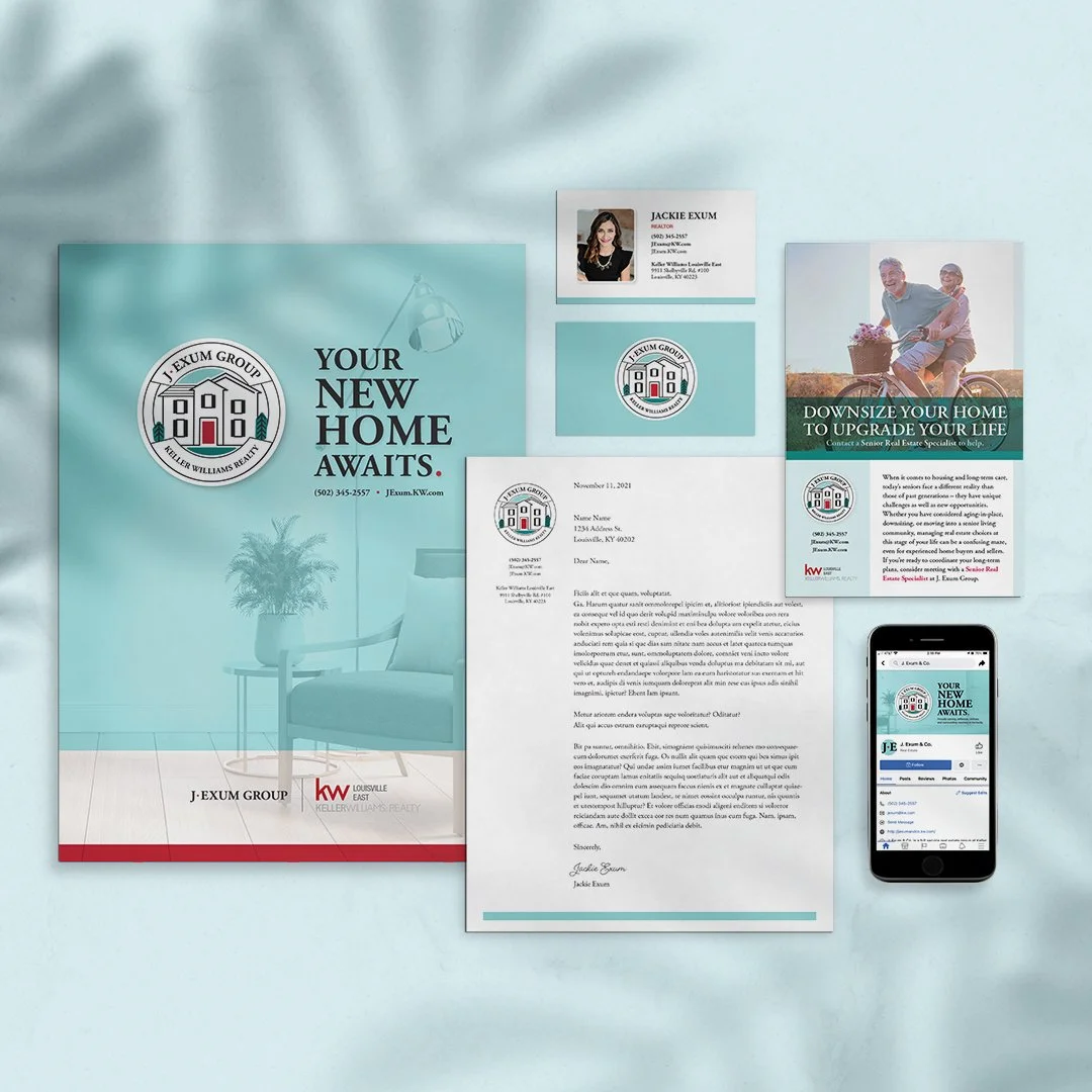 Brand identity design for J.Exum Group at Keller Williams Louisville East.