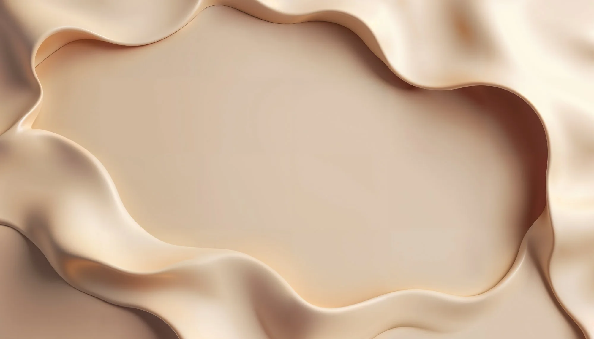 Close-up of soft, cream-colored fabric with ruffled, flowing texture.