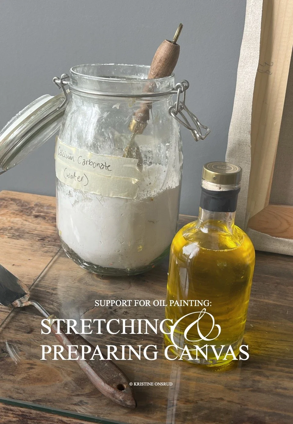 Canvas - stretching and preparation.