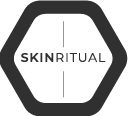 Logo with the word 'SKINRITUAL' inside a black hexagon