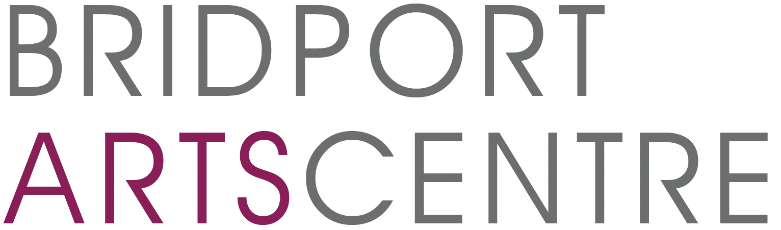 Logo of BRIDPORT ARTS CENTRE with text in black and purple.