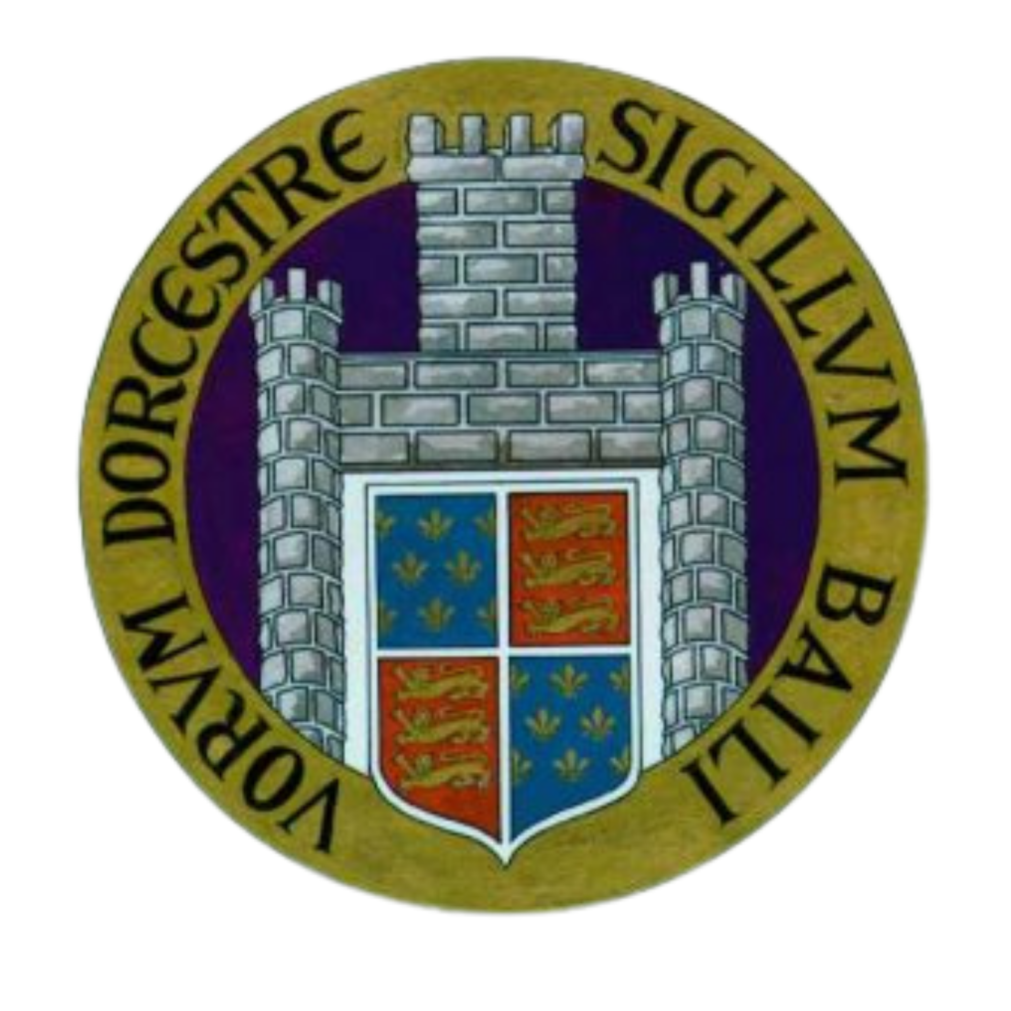Seal of the Department of Justice with a brick castle, a shield with a lion and a staff, and the words 'Department of Justice' around the edge.