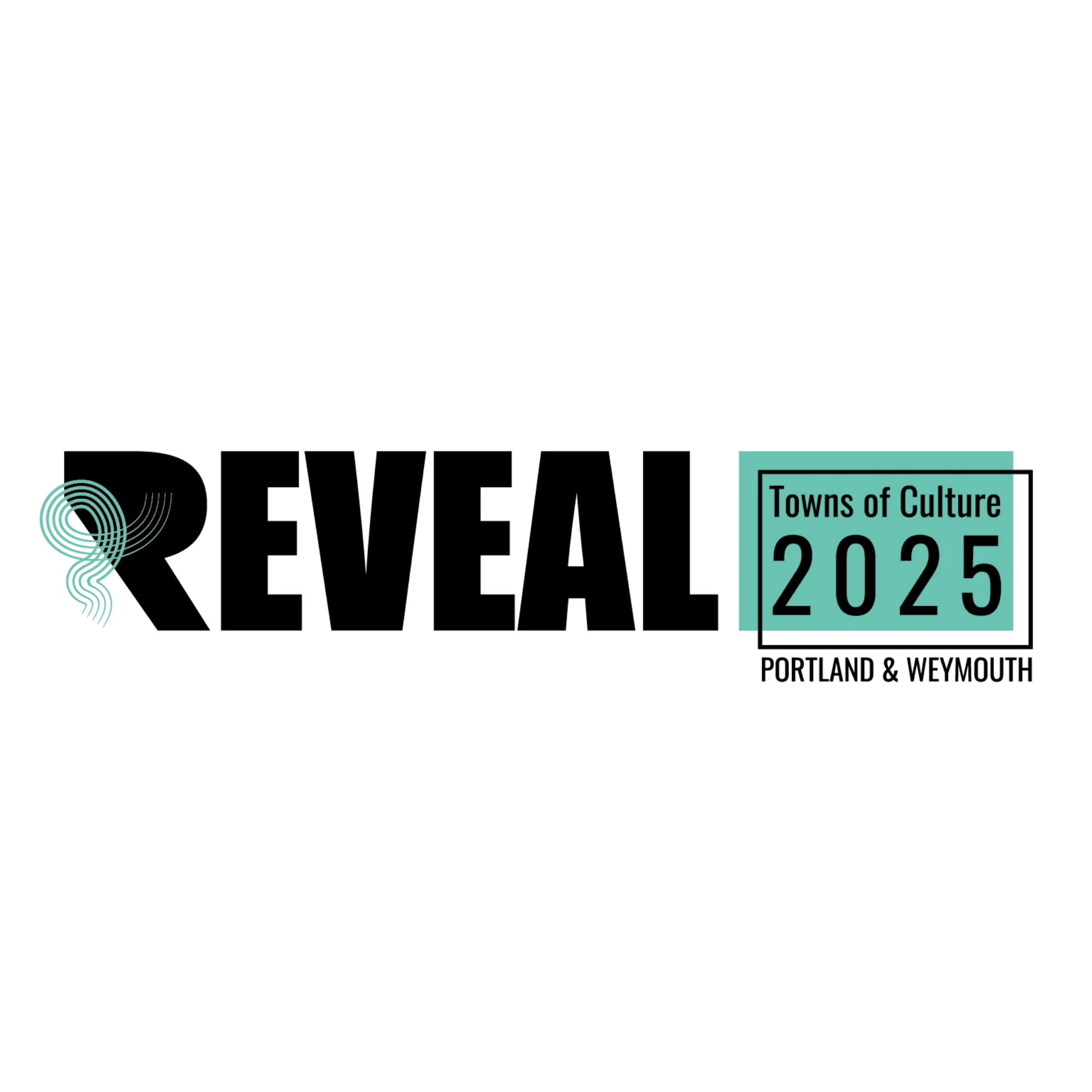 Poster for Renewable Rivers 2025 event by Towns of Culture, Portland & Weymouth, featuring bold black text on a dark background.