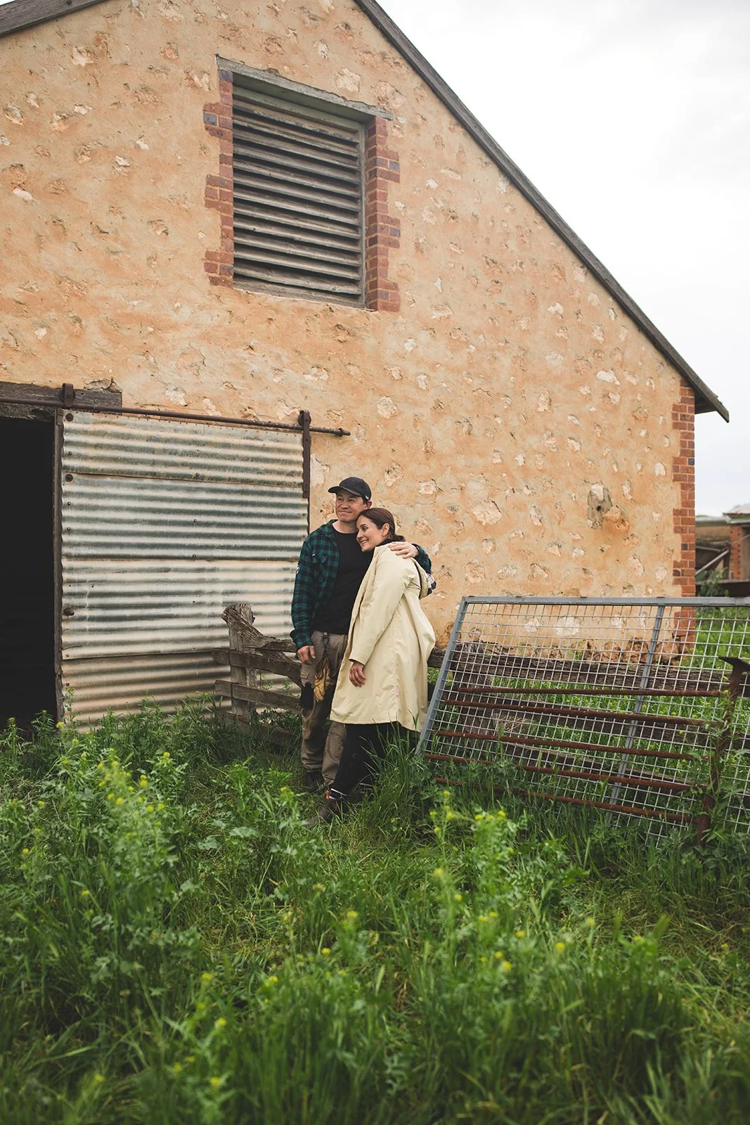 Katie and Rob at Blume Estate flower farm in Mannum, South Australia