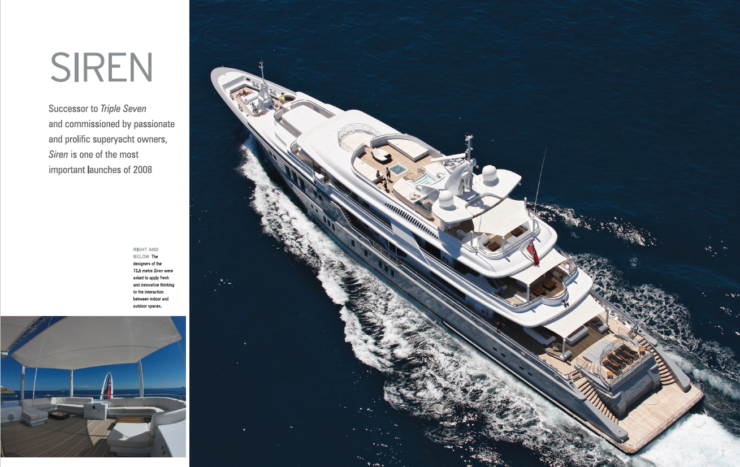 Ein großer weißer Motor-Yacht auf dem Wasser, mit viel Platz und mehreren Decks.