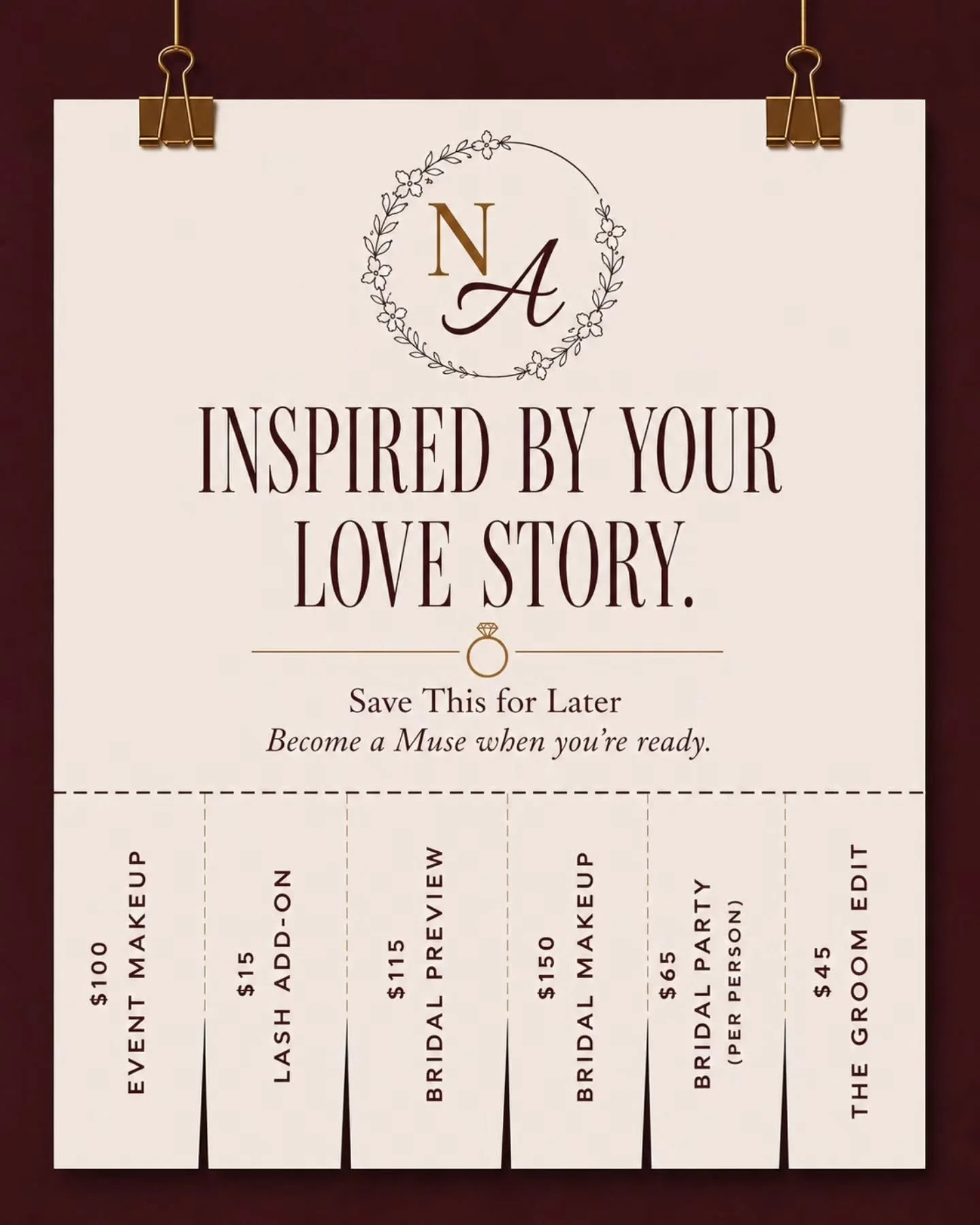 ✨ Every love story is unique, and your bridal beauty should be too.

The first step is completing my Bridal or Special Occasion Makeup Inquiry Form through the link in my bio. I'll review your submission, get in touch to discuss your vision and the d