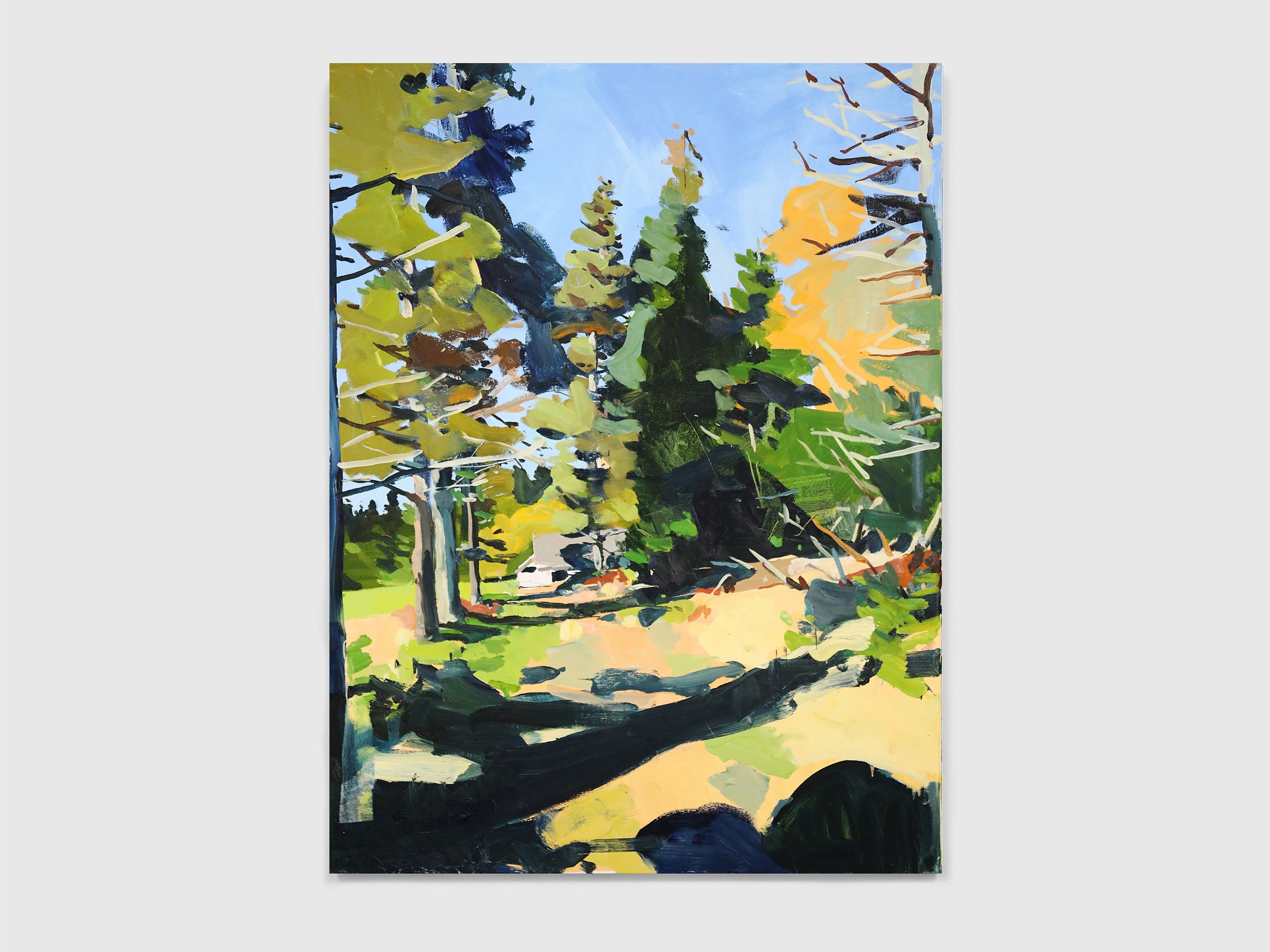 Landscape painting of woods.