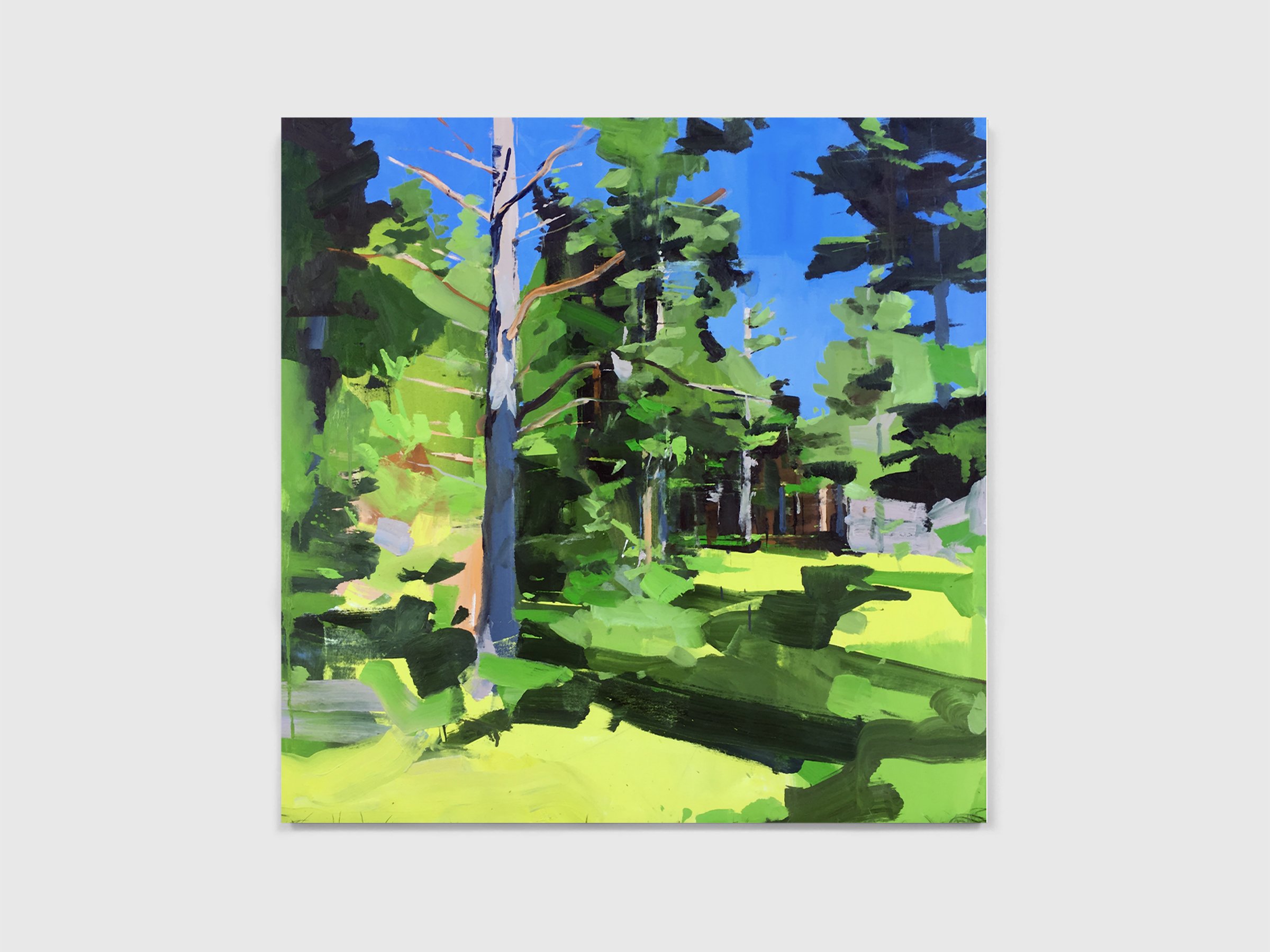 Landscape painting of woods.