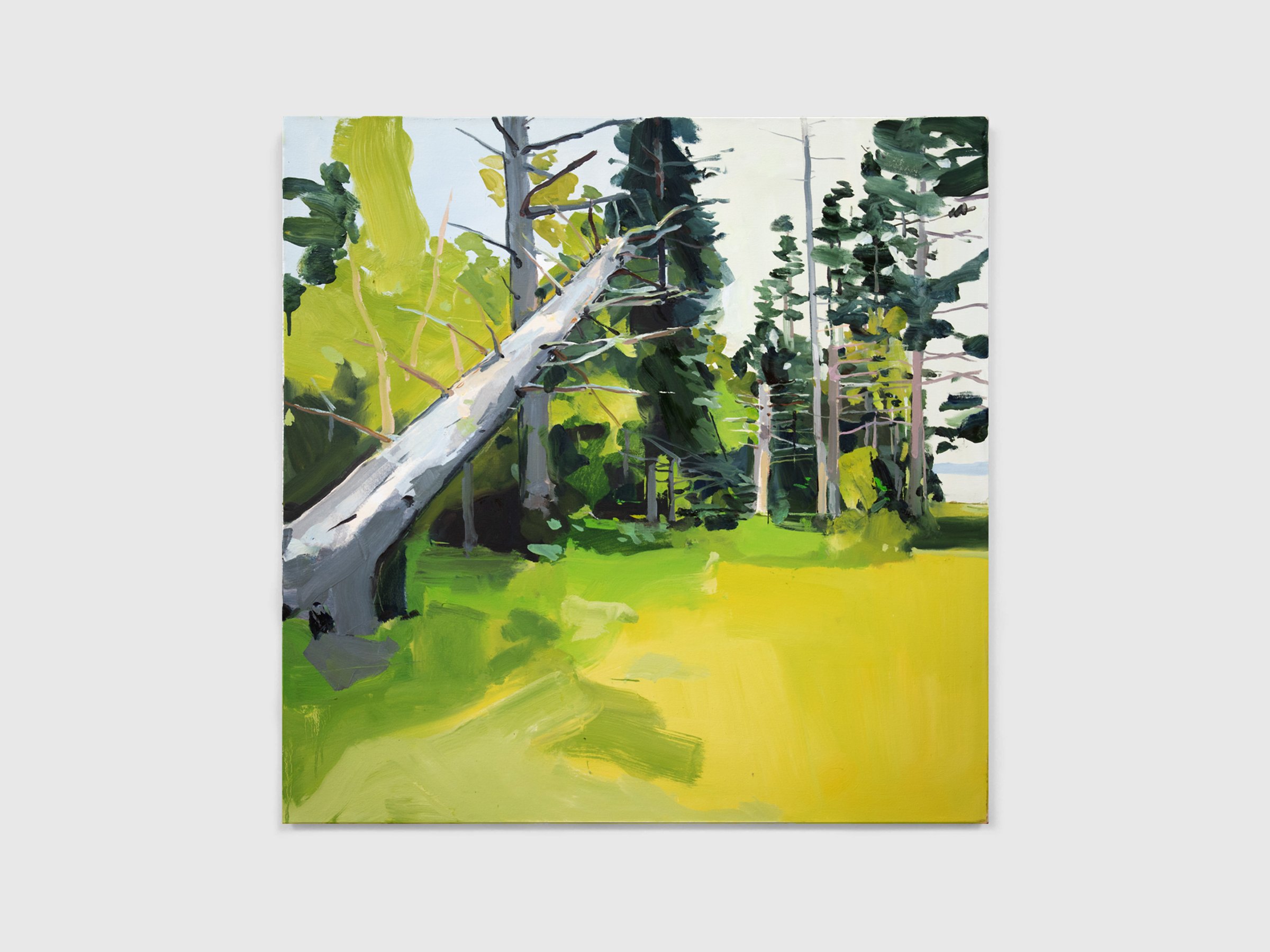 Landscape painting of woods.