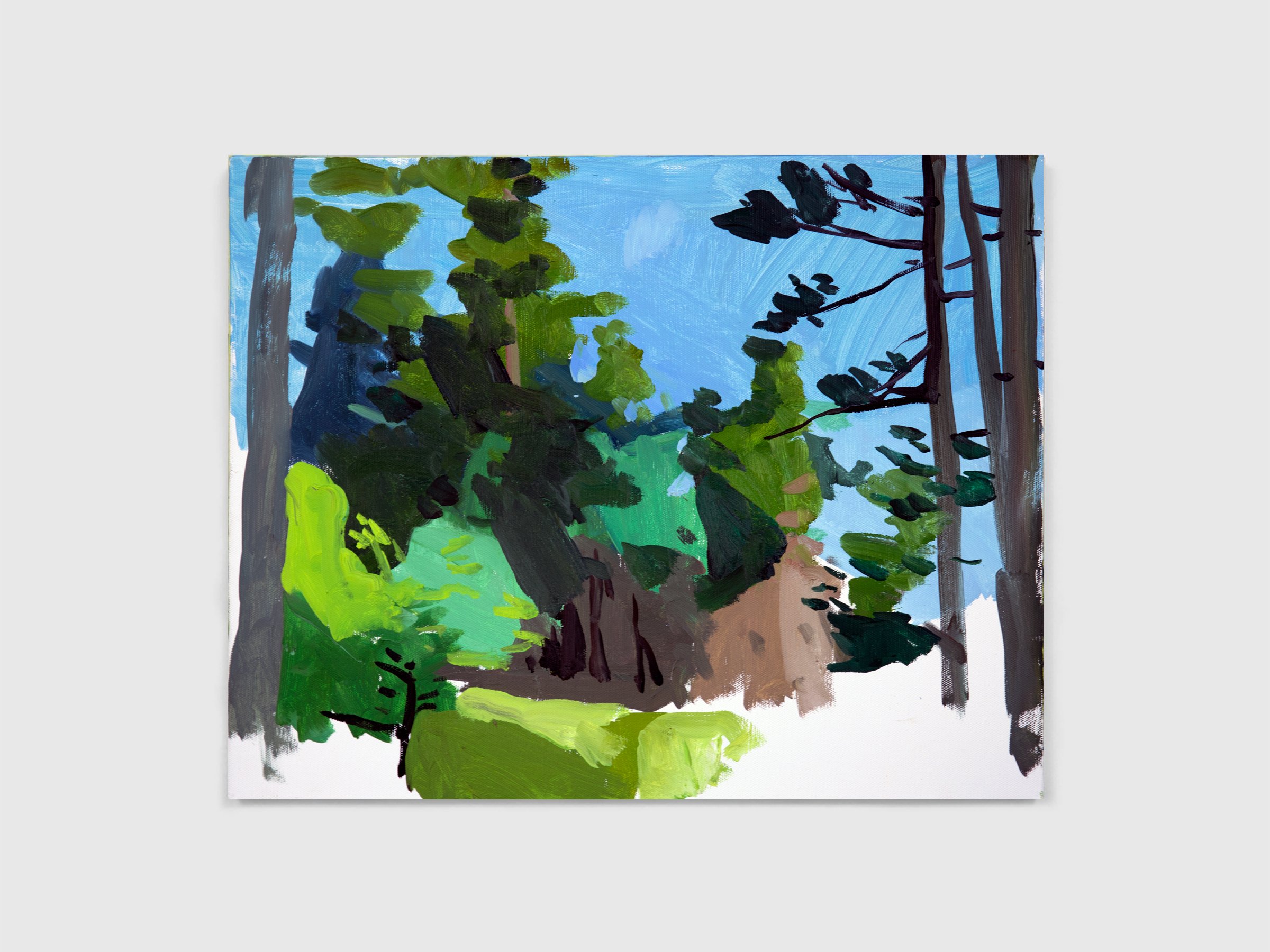 Landscape painting of woods.