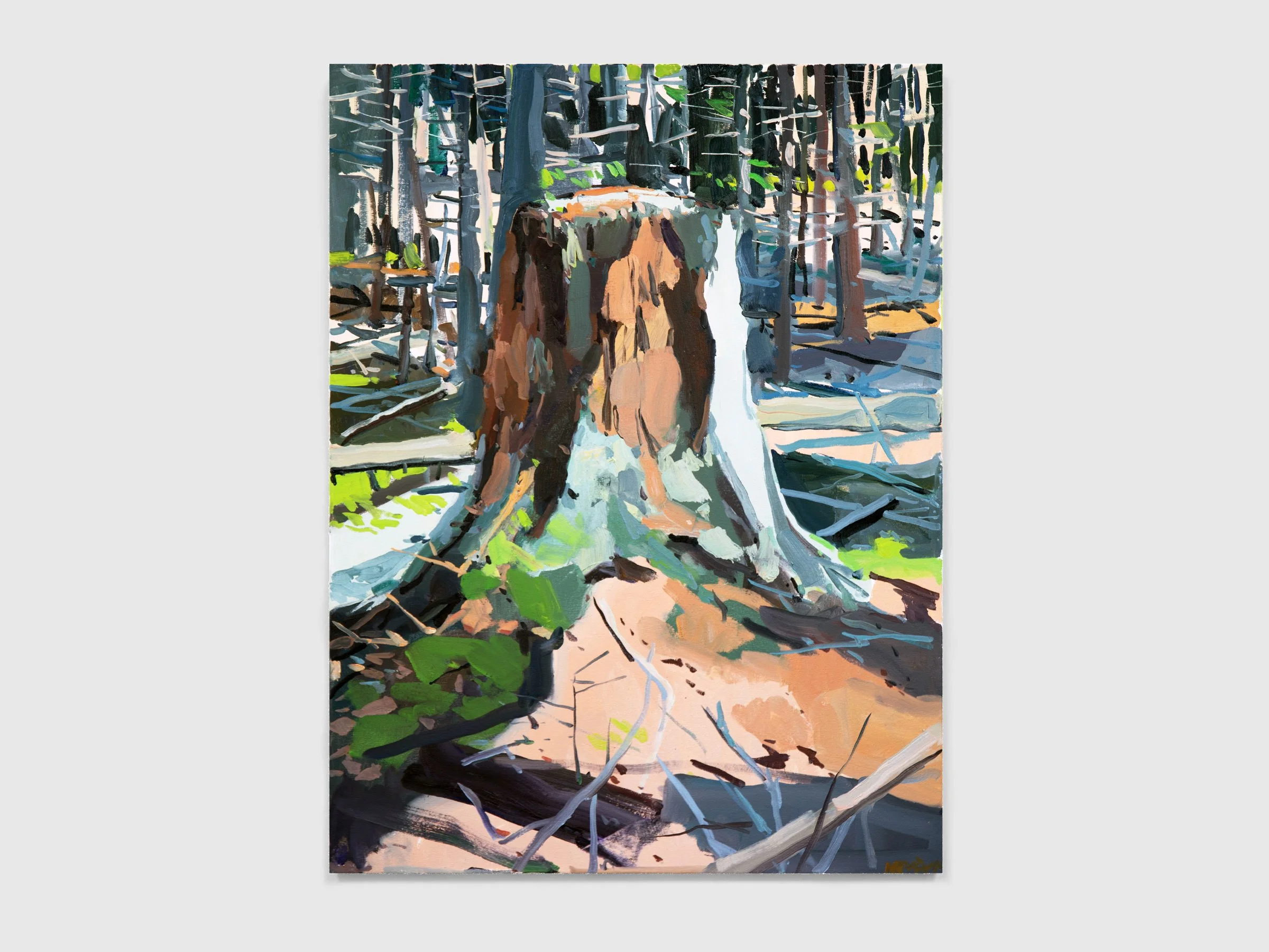 Landscape painting of woods.
