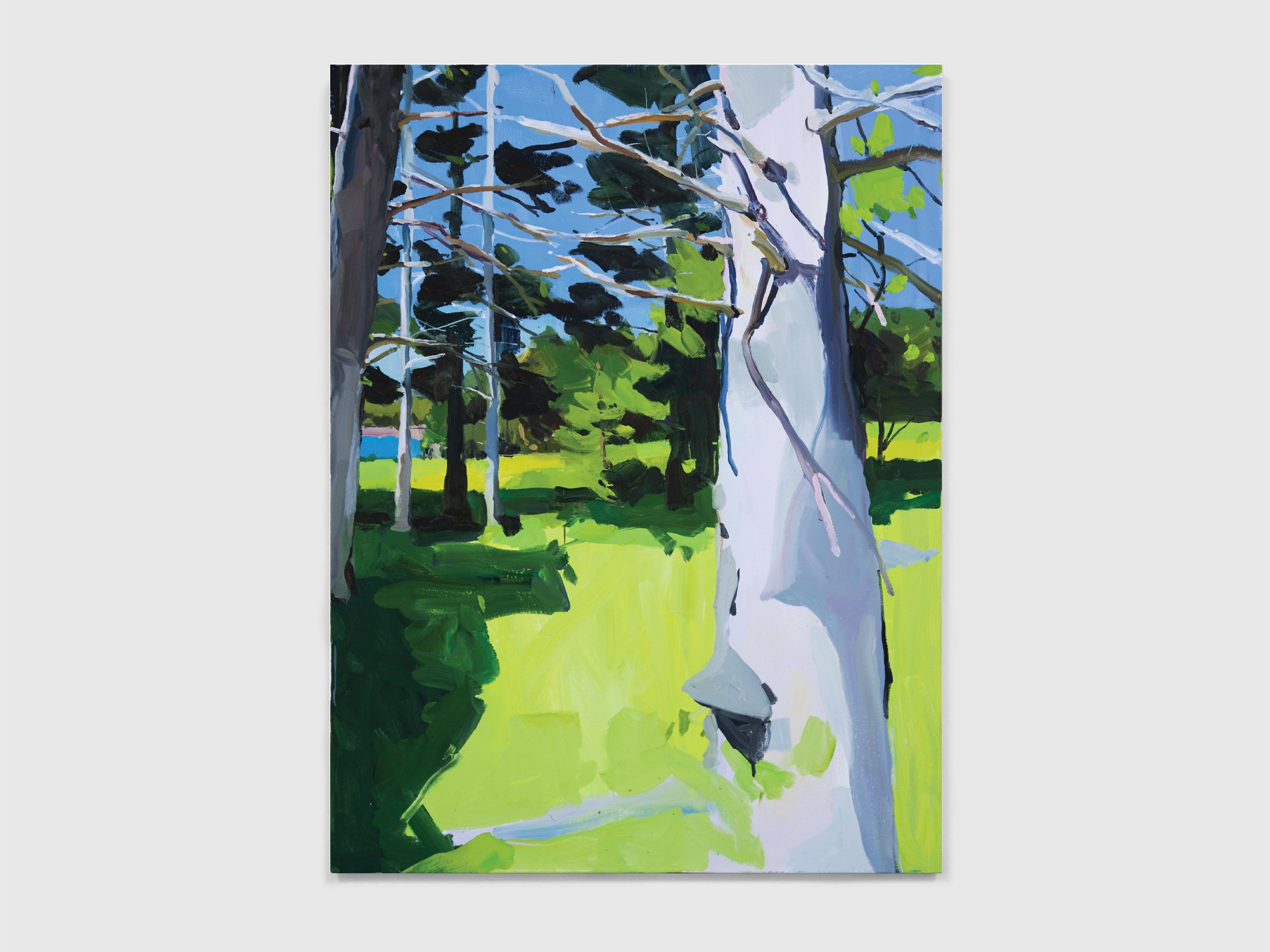 Landscape painting of woods.