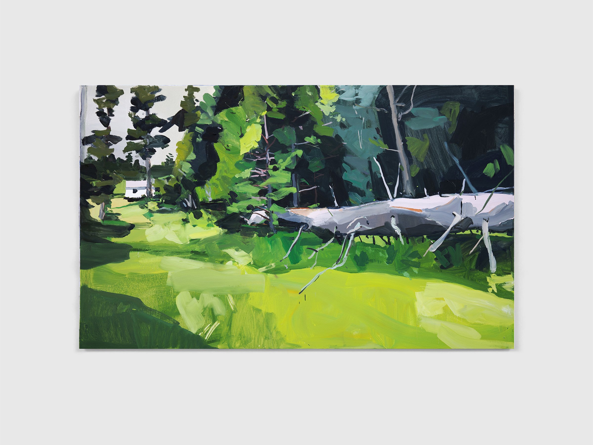 Landscape painting of woods.