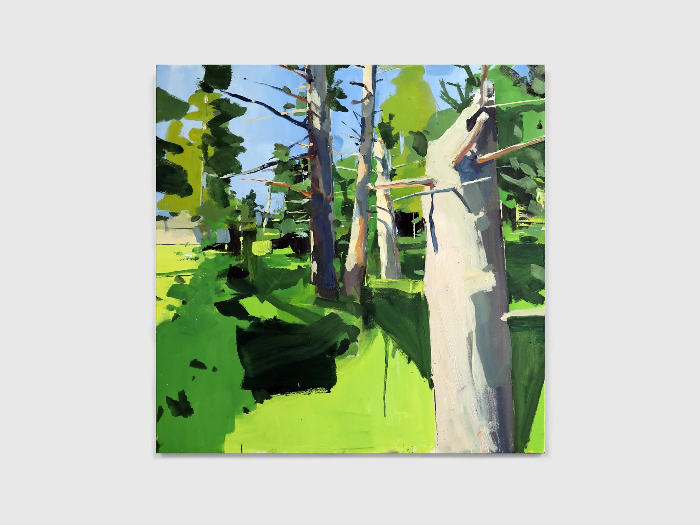 Landscape painting of woods.