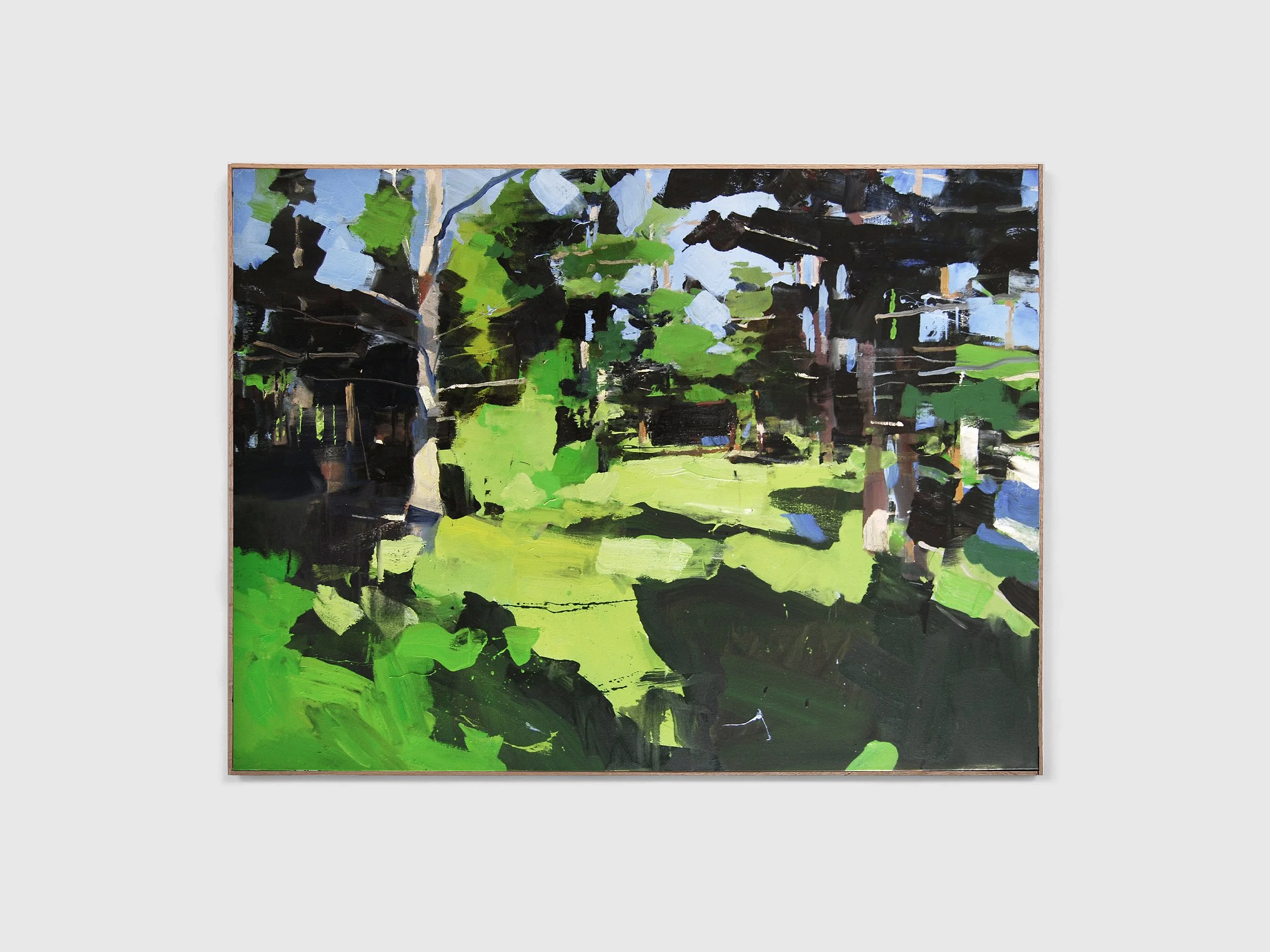 Landscape oil painting of woods.