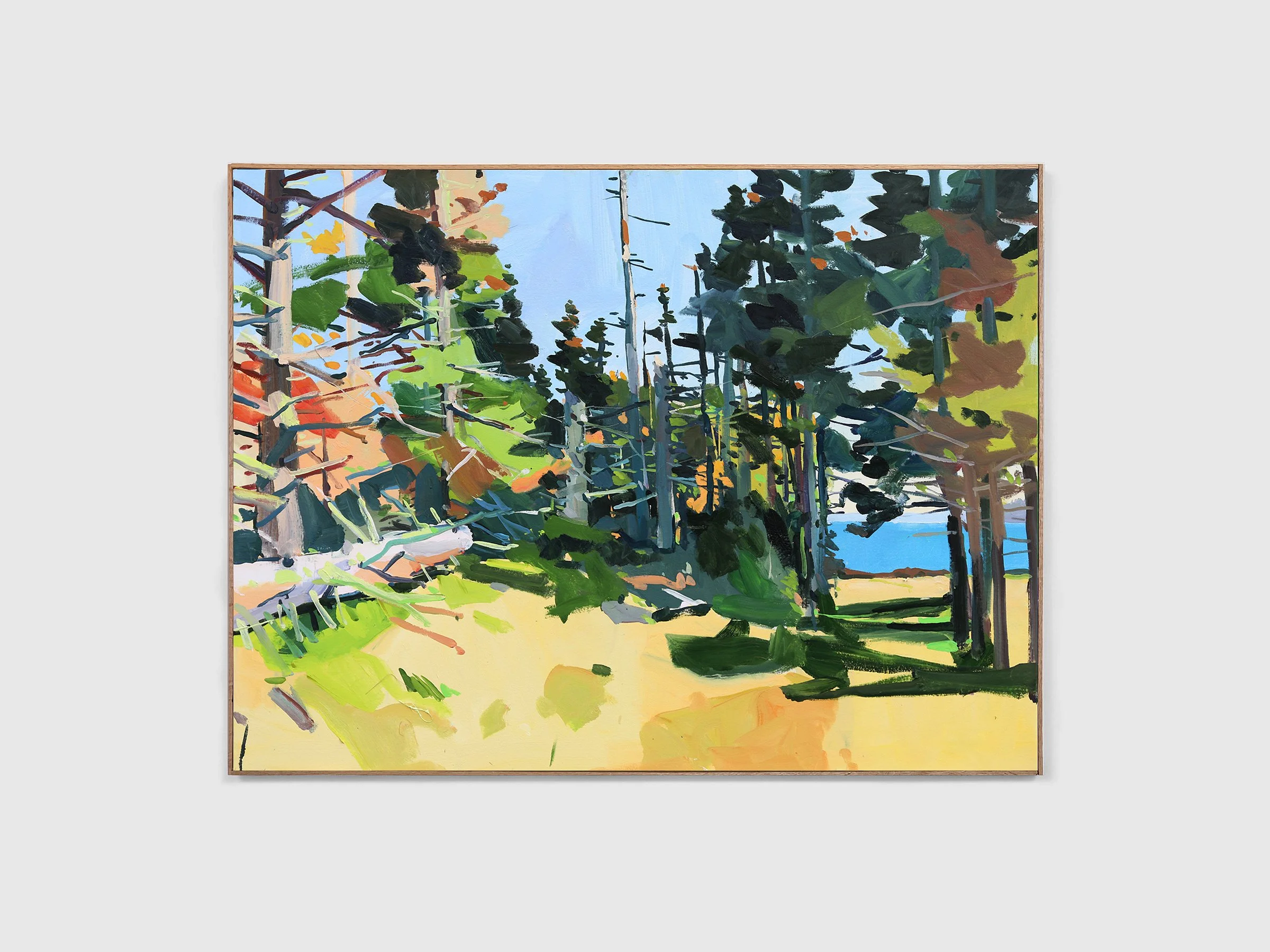 Landscape painting of woods.