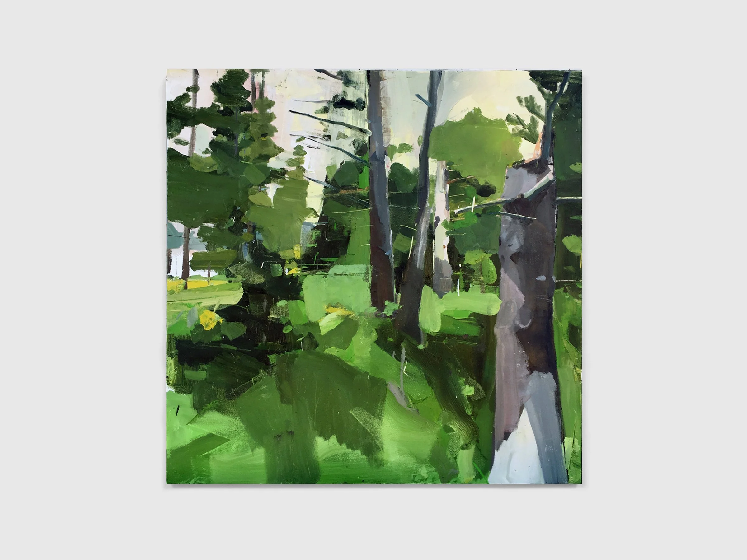Landscape painting of woods.