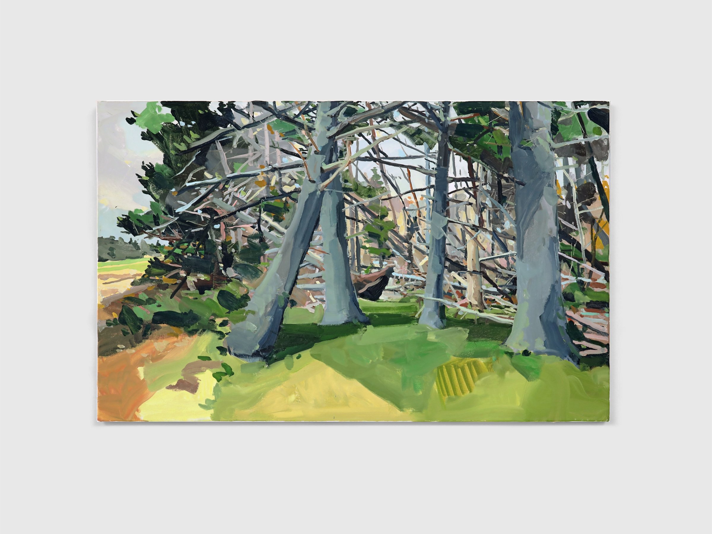 Landscape painting of woods.