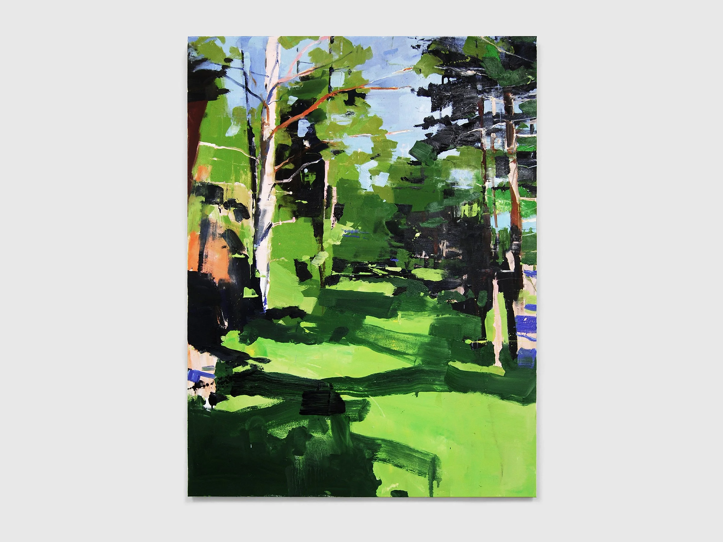 Landscape oil painting of woods.