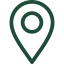 Map pin icon on a white background