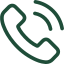 Icon of a phone receiver, indicating a phone call or contact.