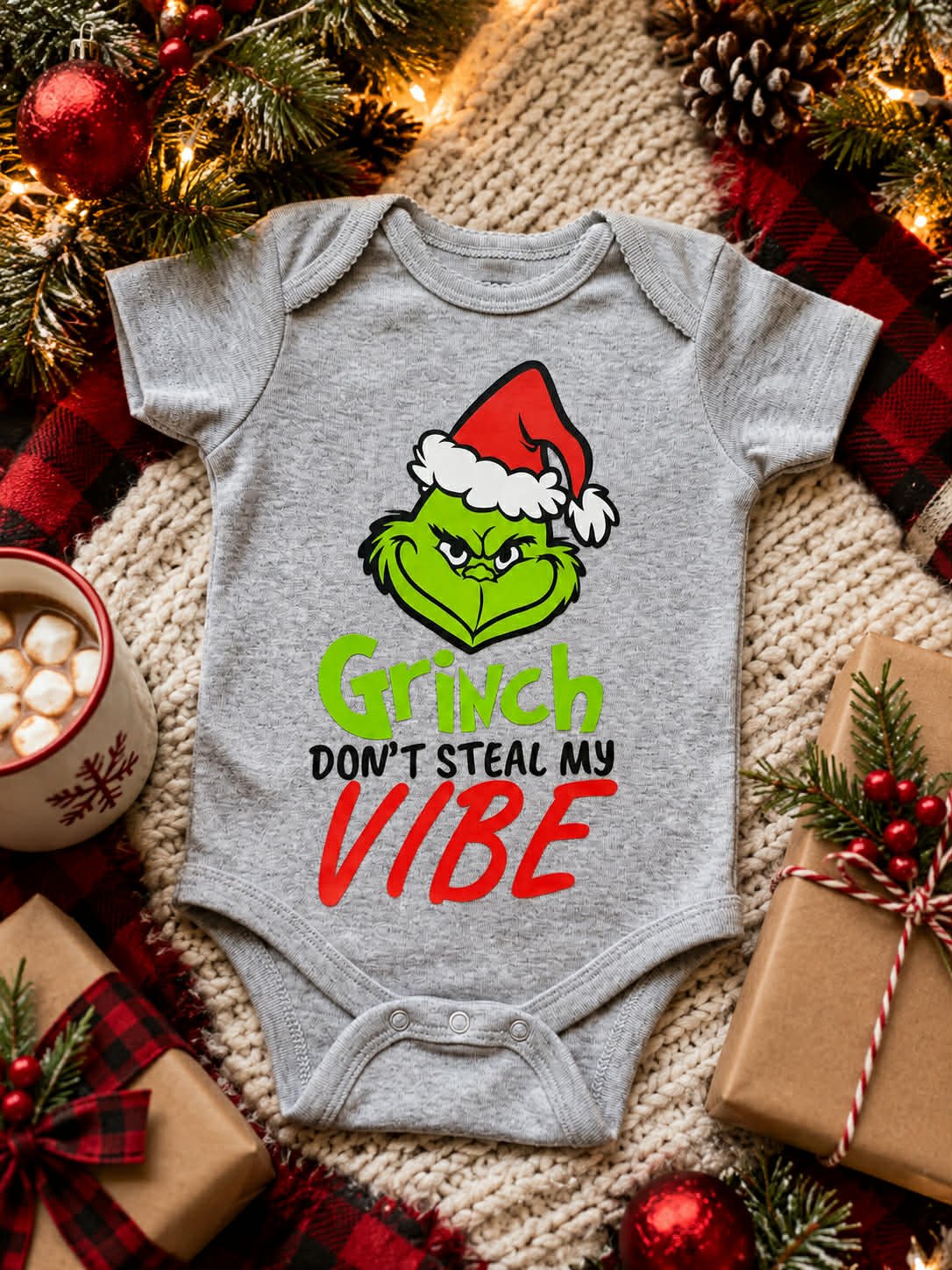 Grinch Don't Steal My Vibe- infant