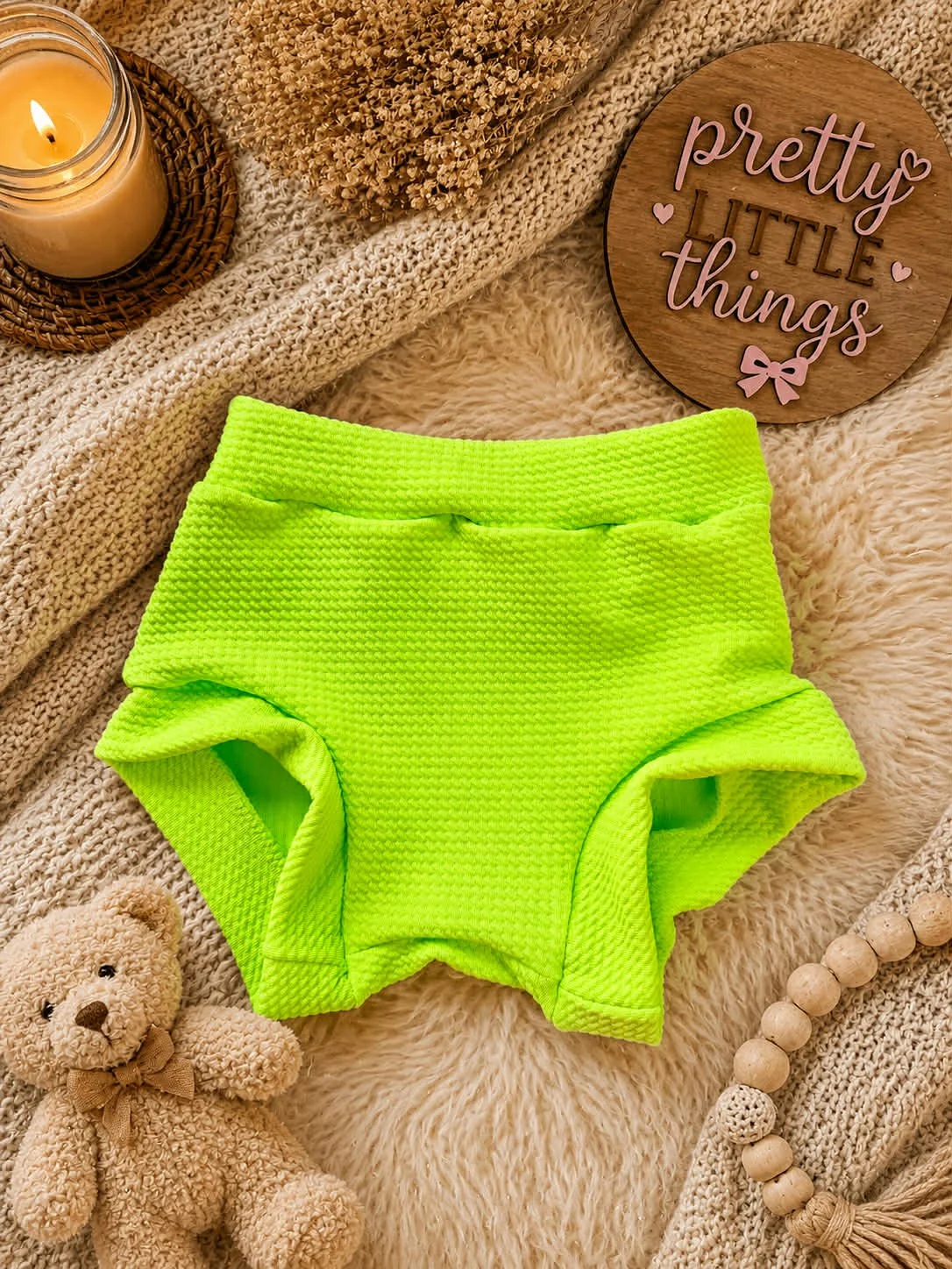 Lime Green Bummies: 9/12 months