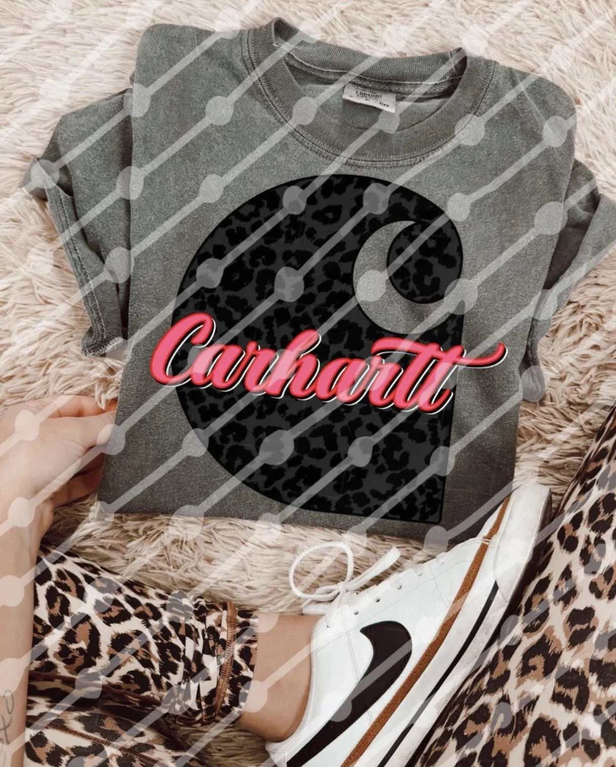 Black Cheetah C@rhartt- Crewneck