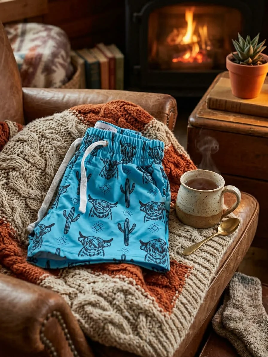 Highland Cow Swim Trunks : 5/6T