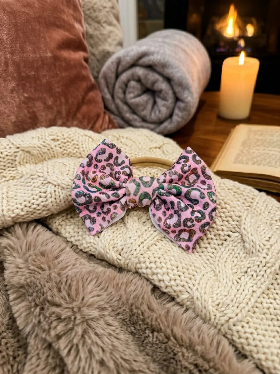 Pink Cheetah Shimmer Nylon