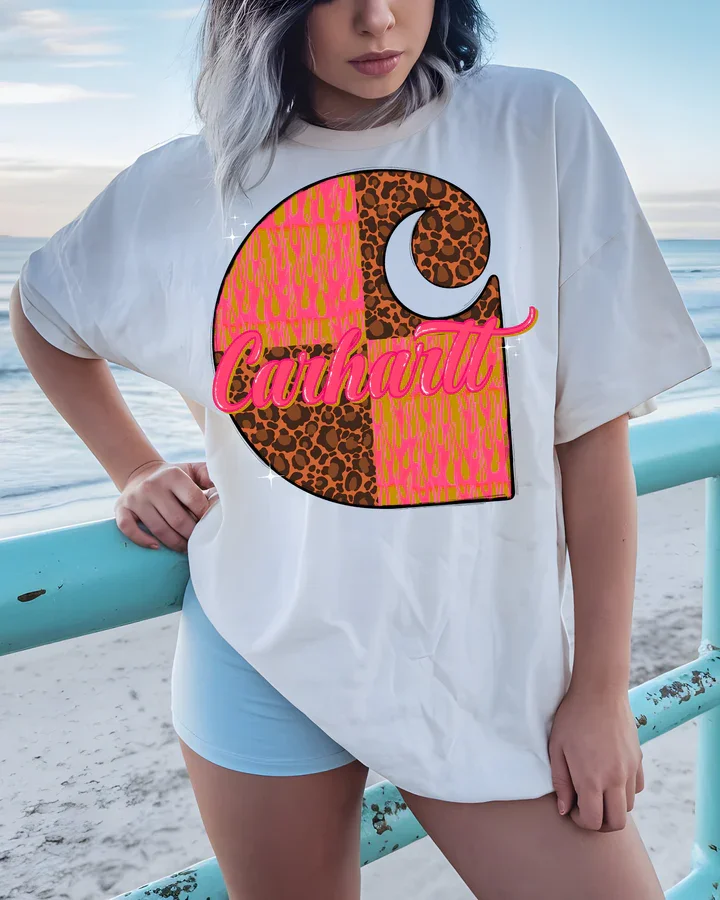 Flames & Cheetah C@rhartt- T-Shirt