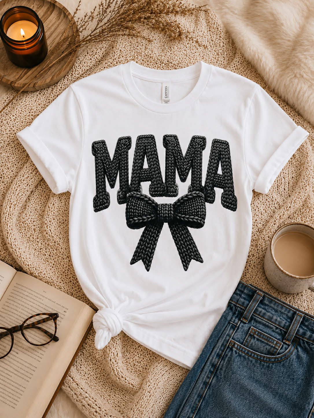 MAMA- black knitted look