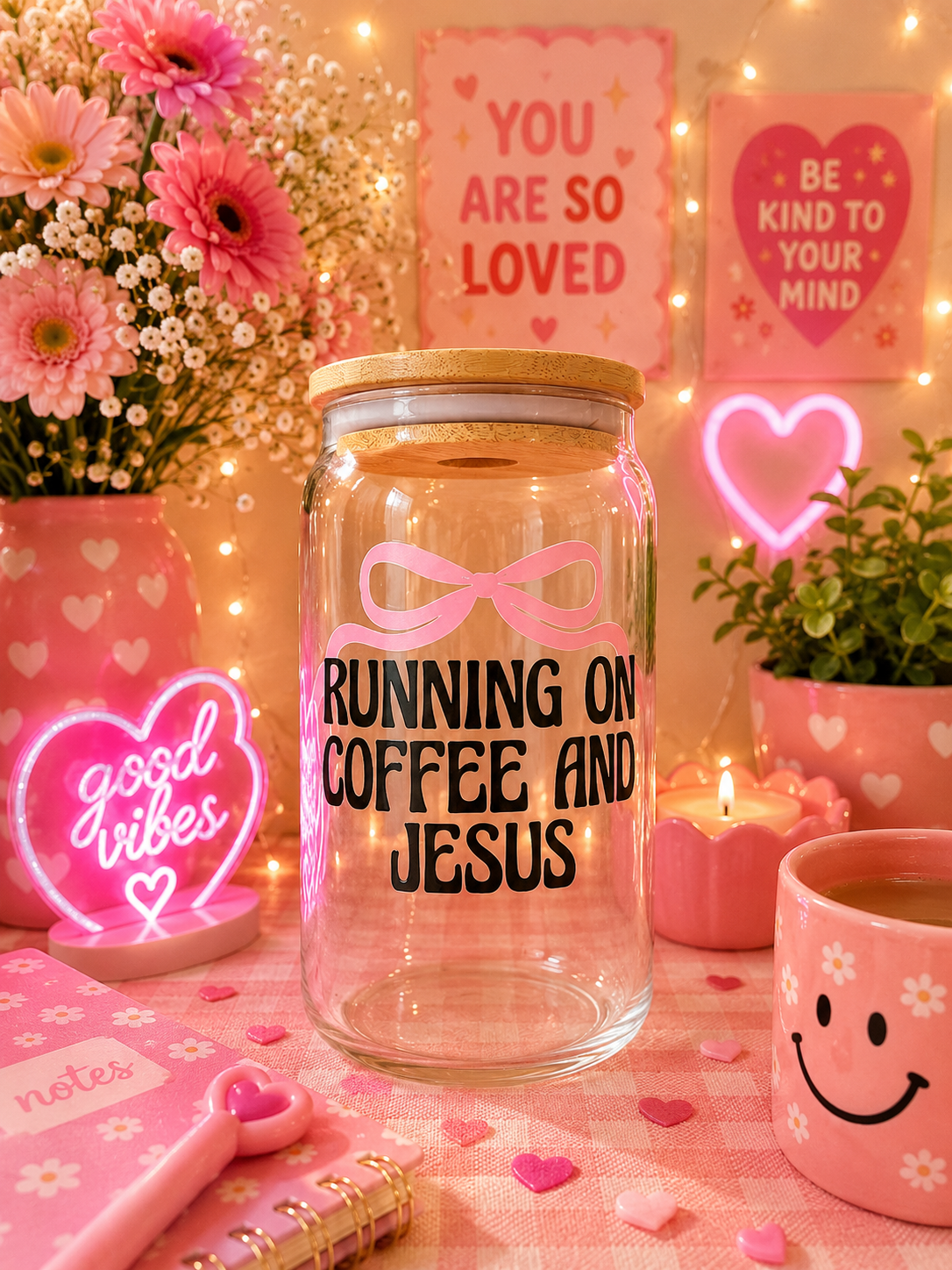 RUNNING ON COFFEE AND JESUS- cup