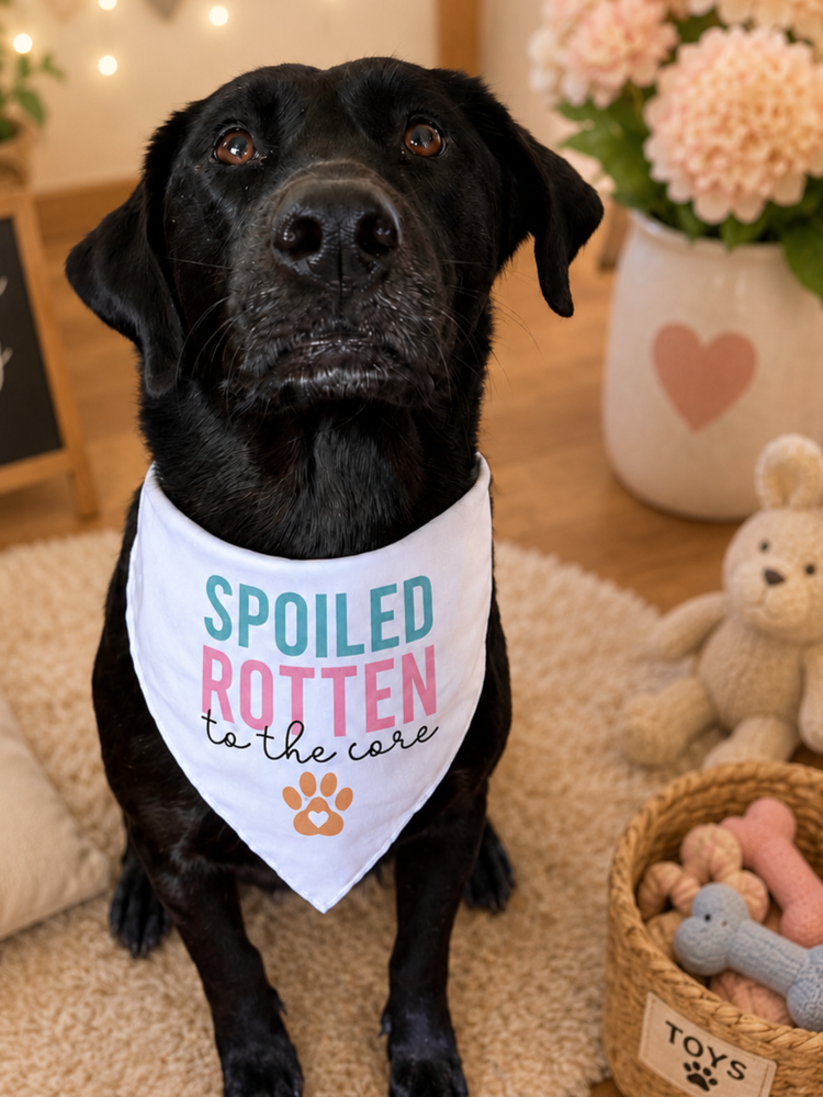 Spoiled Rotten To The Core- Dog Bandanna