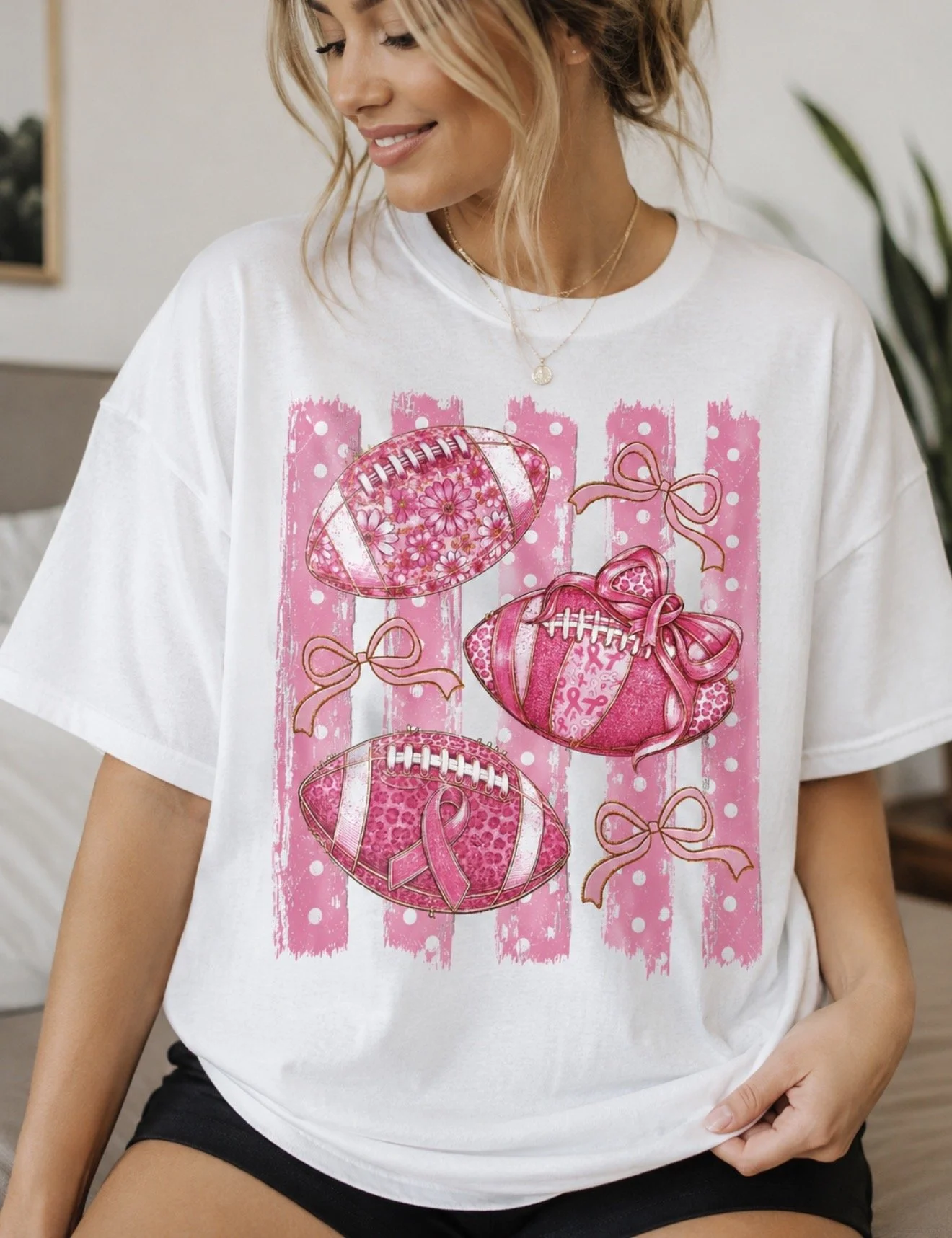 Fight Like A Girl Football Tee