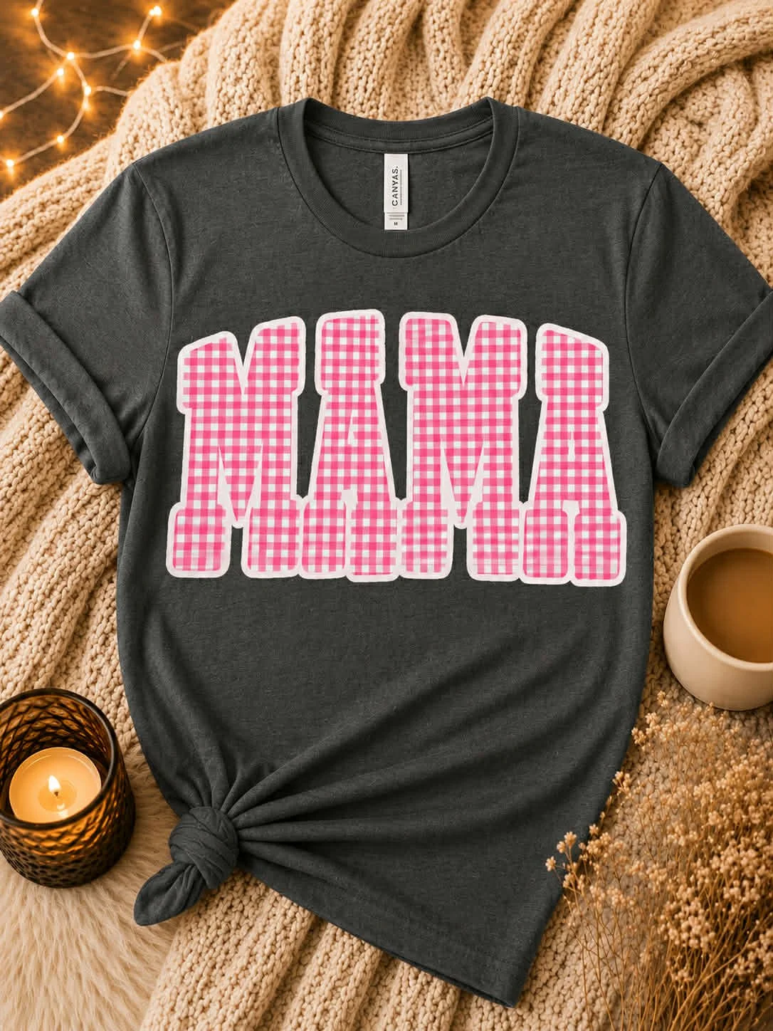 MAMA-Pink Checkered