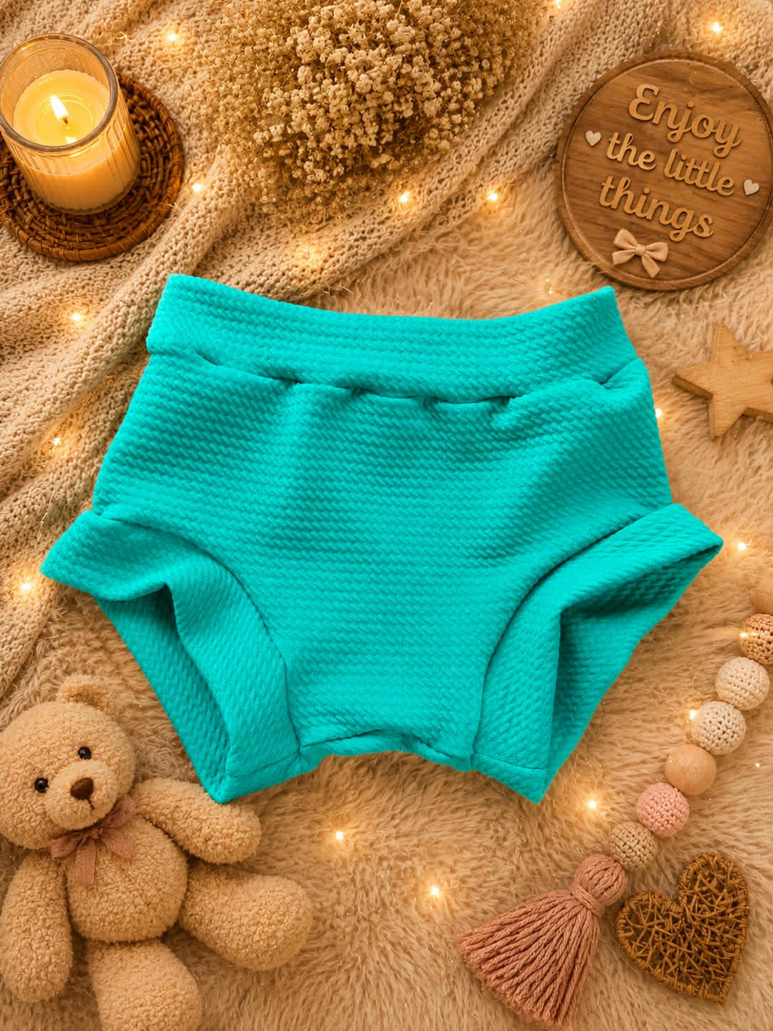 Pine Green Bummies: 9/12 months