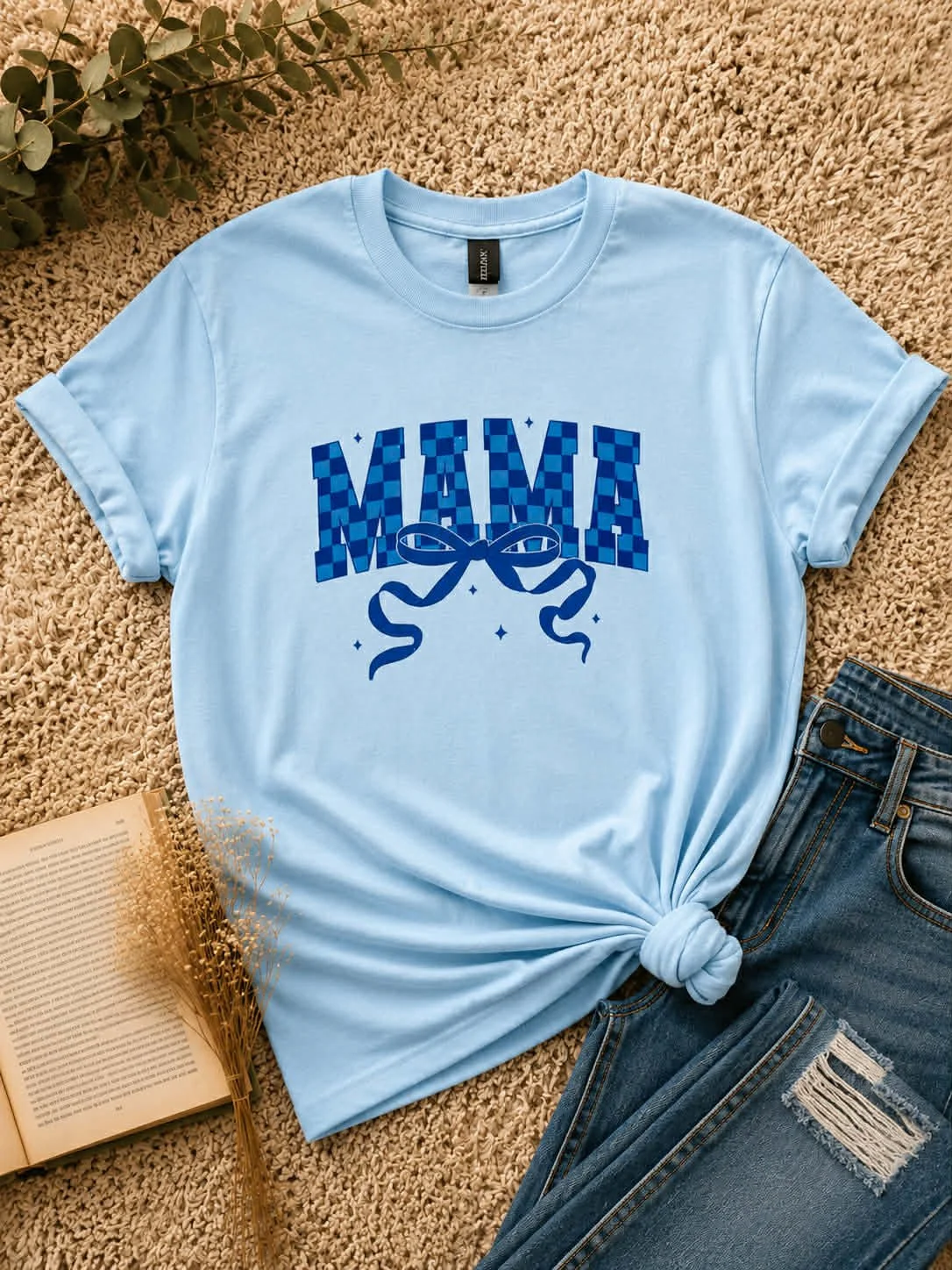 MAMA- Blue Checkered