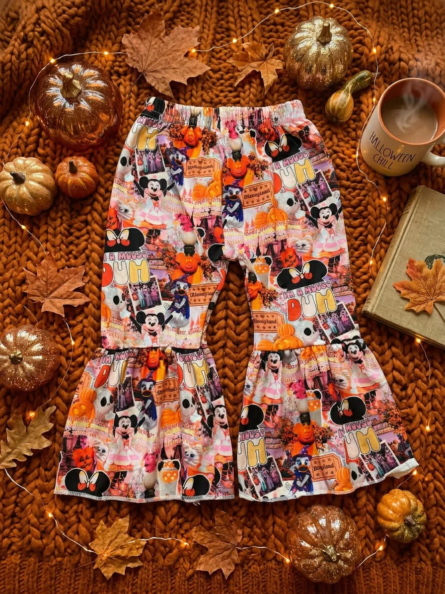 Minnie Halloween Bell Bottoms: 12/18 months