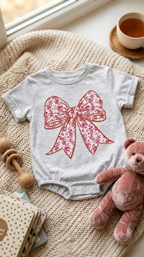 Pink Floral Bow Bubble