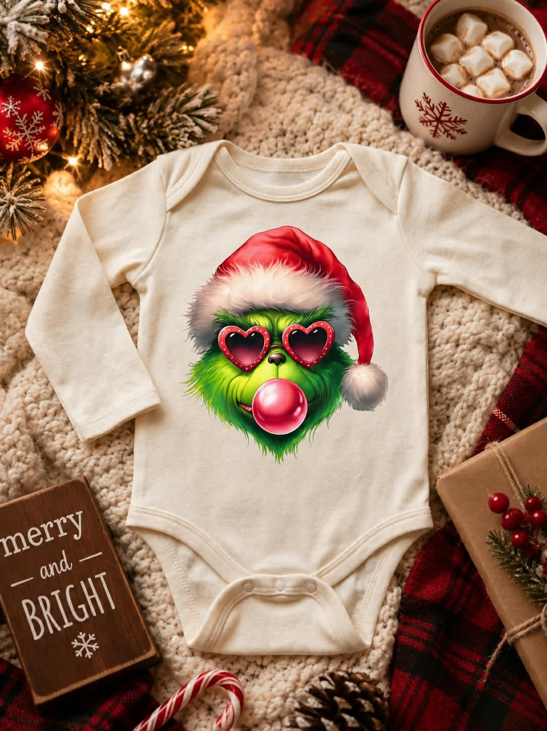 Bubble Gum Grinch-  infant