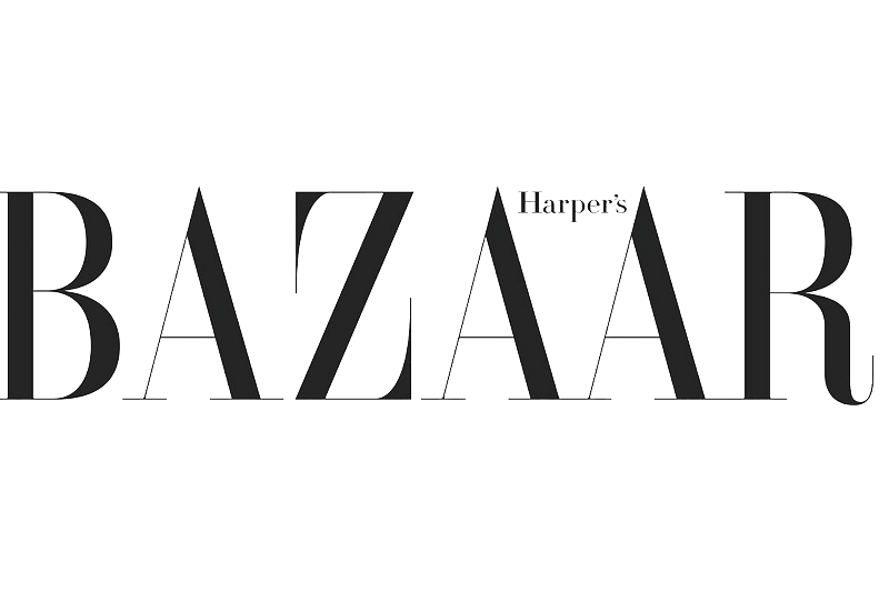 The logo of Harper's Bazaar magazine in black and white.