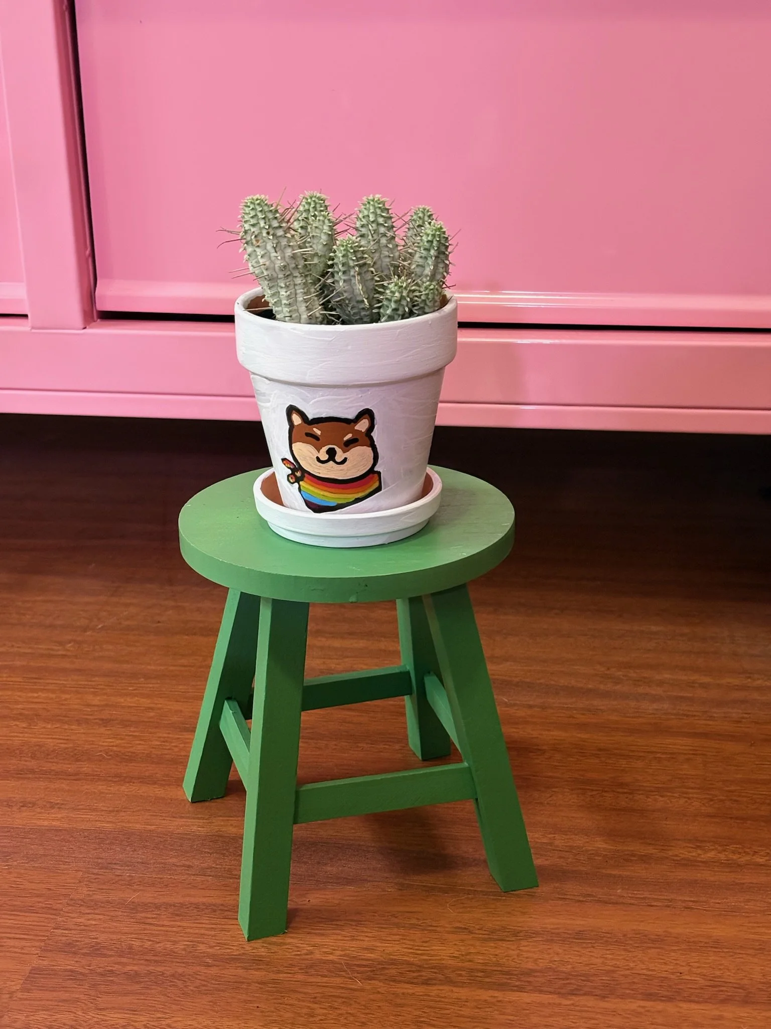 4 inch terracotta Shiba Pride pot