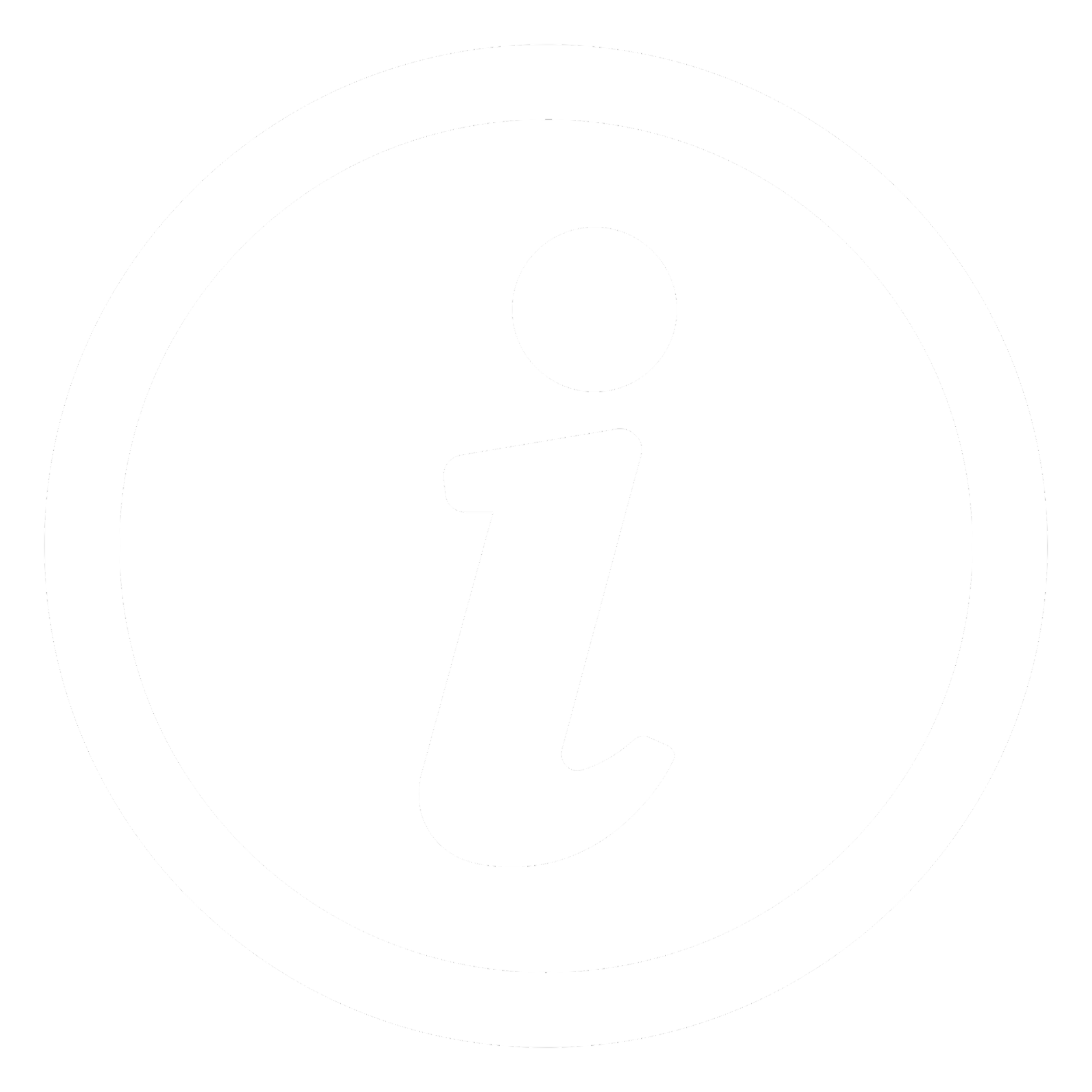 Black and white circular symbol resembling a radar or sonar indicator with a central dot and curved lines.