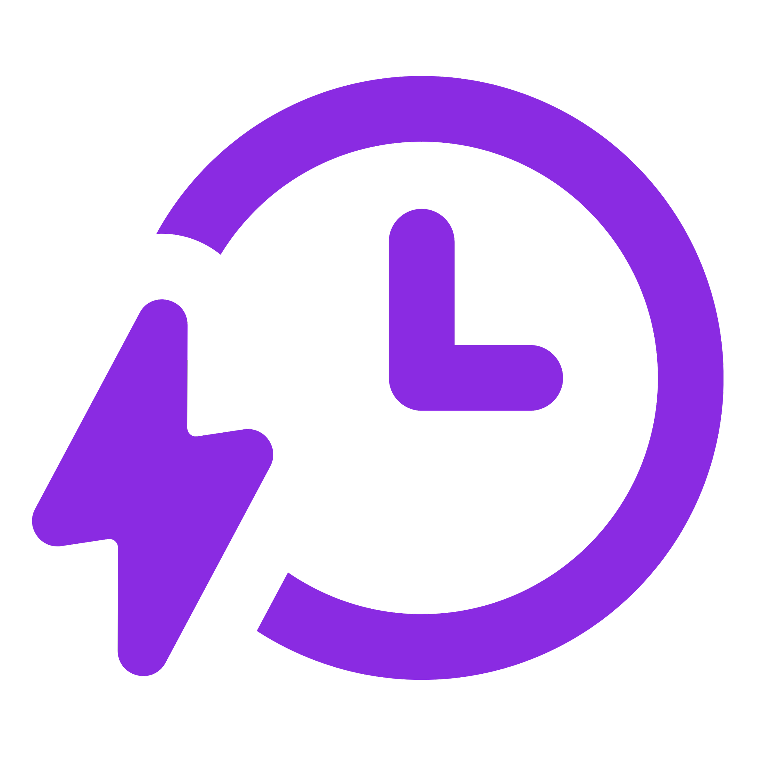 A purple and black abstract graphic with curved lines and shapes.