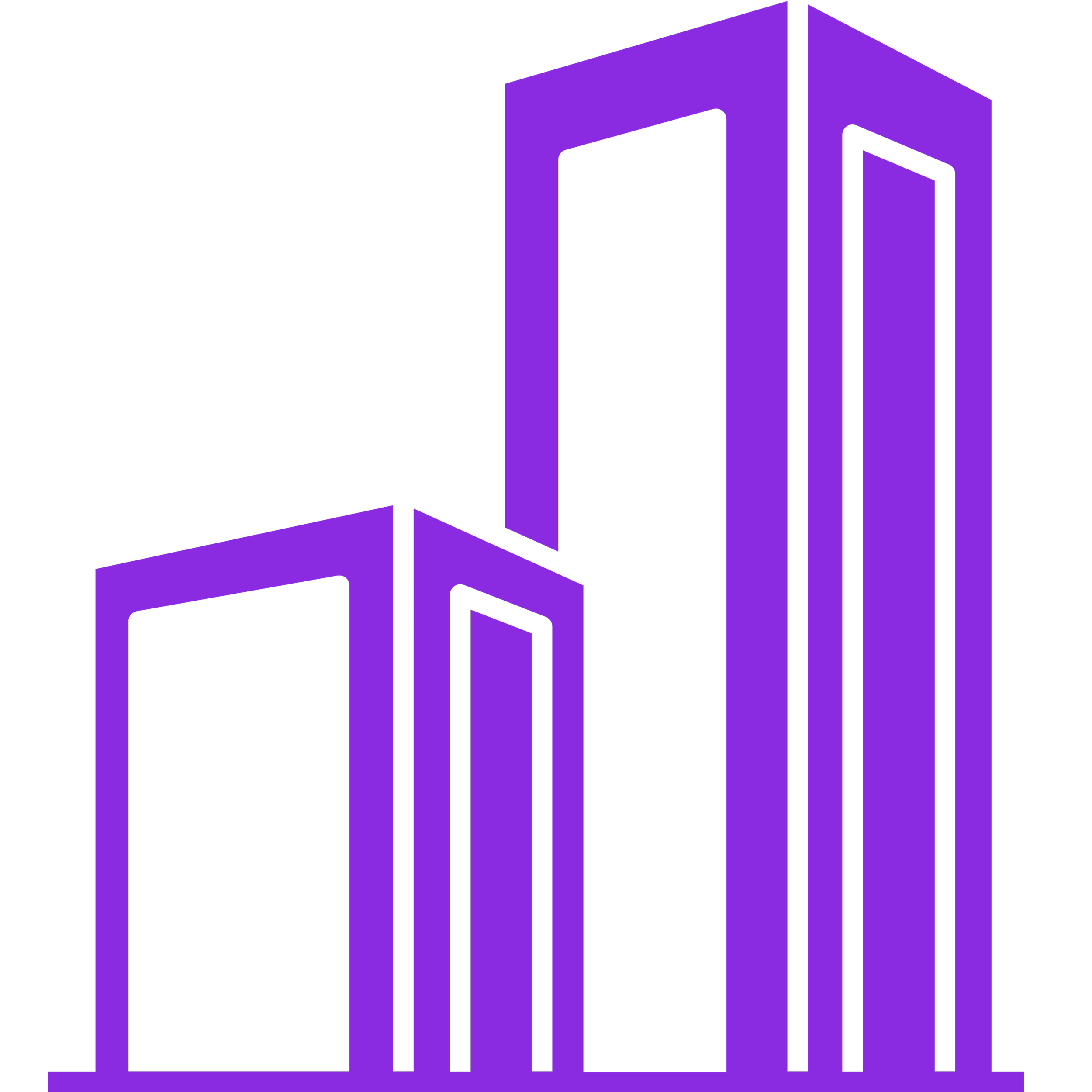 Purple and black geometric abstract design with interconnected shapes